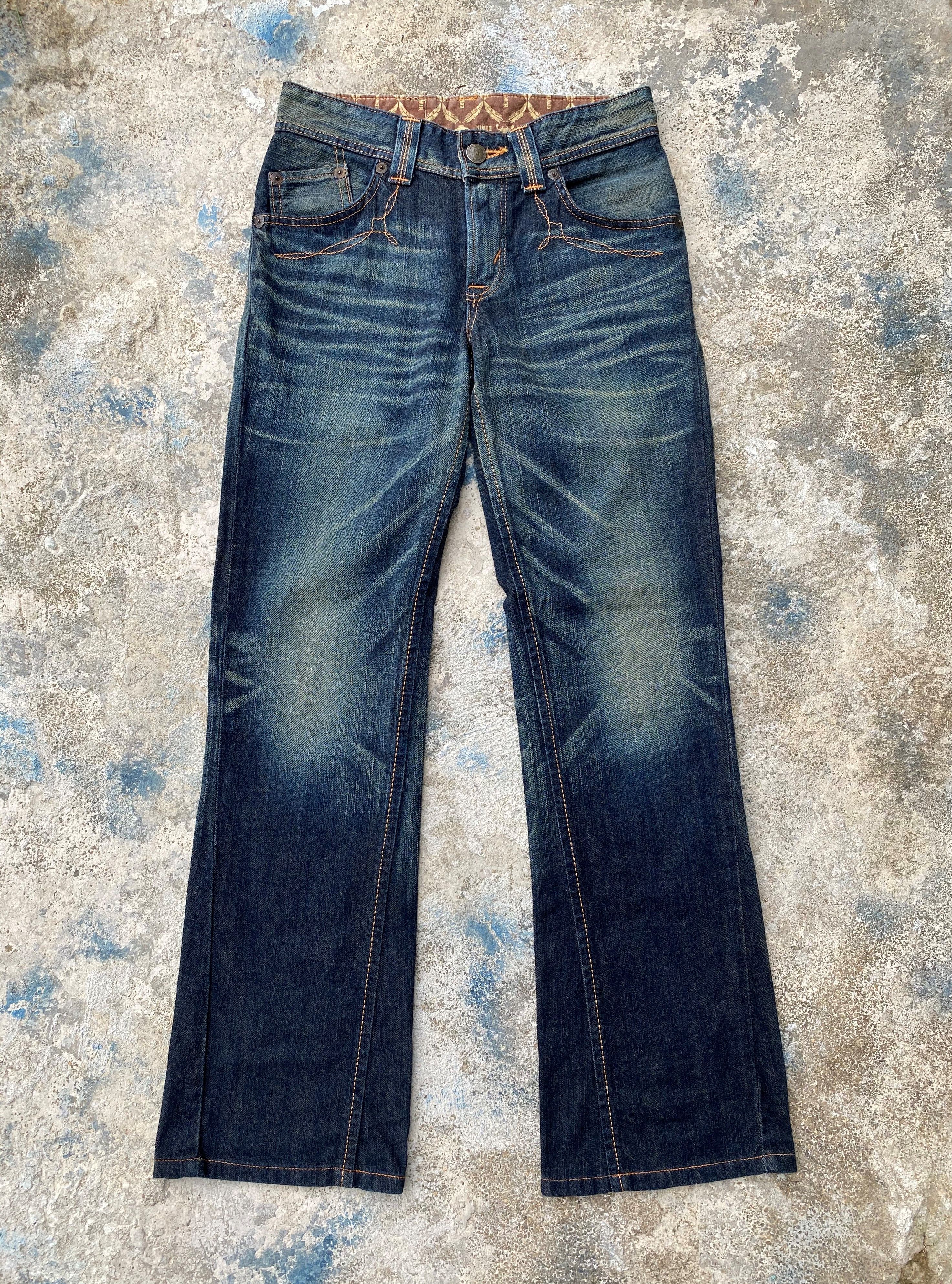 Edwin RARE🔥Vintage Flare Jeans Exclusive Edwin Rusty Whiskers Size US 26 / EU 42 - 2 Thumbnail