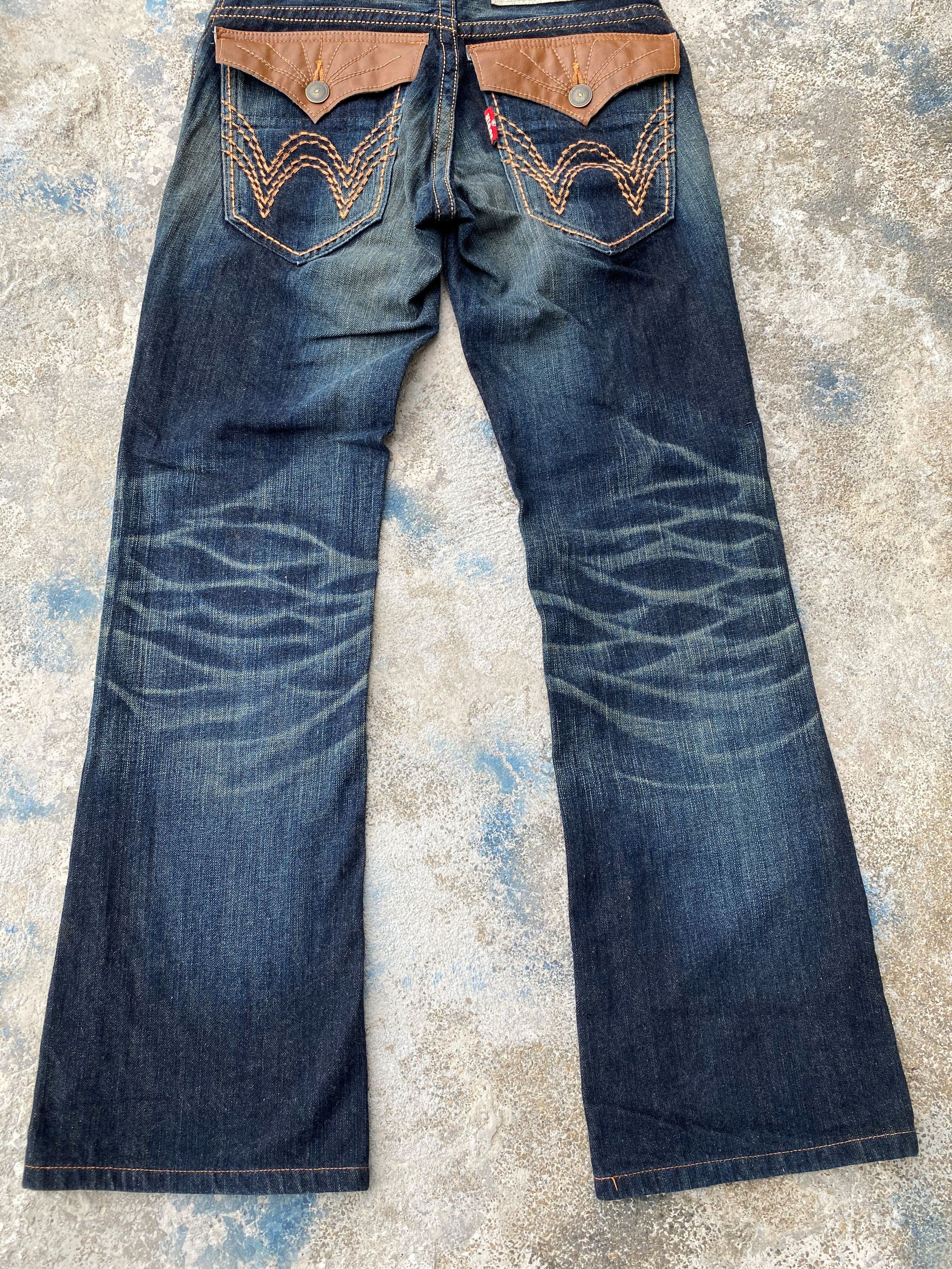 Edwin RARE🔥Vintage Flare Jeans Exclusive Edwin Rusty Whiskers Size US 26 / EU 42 - 3 Thumbnail