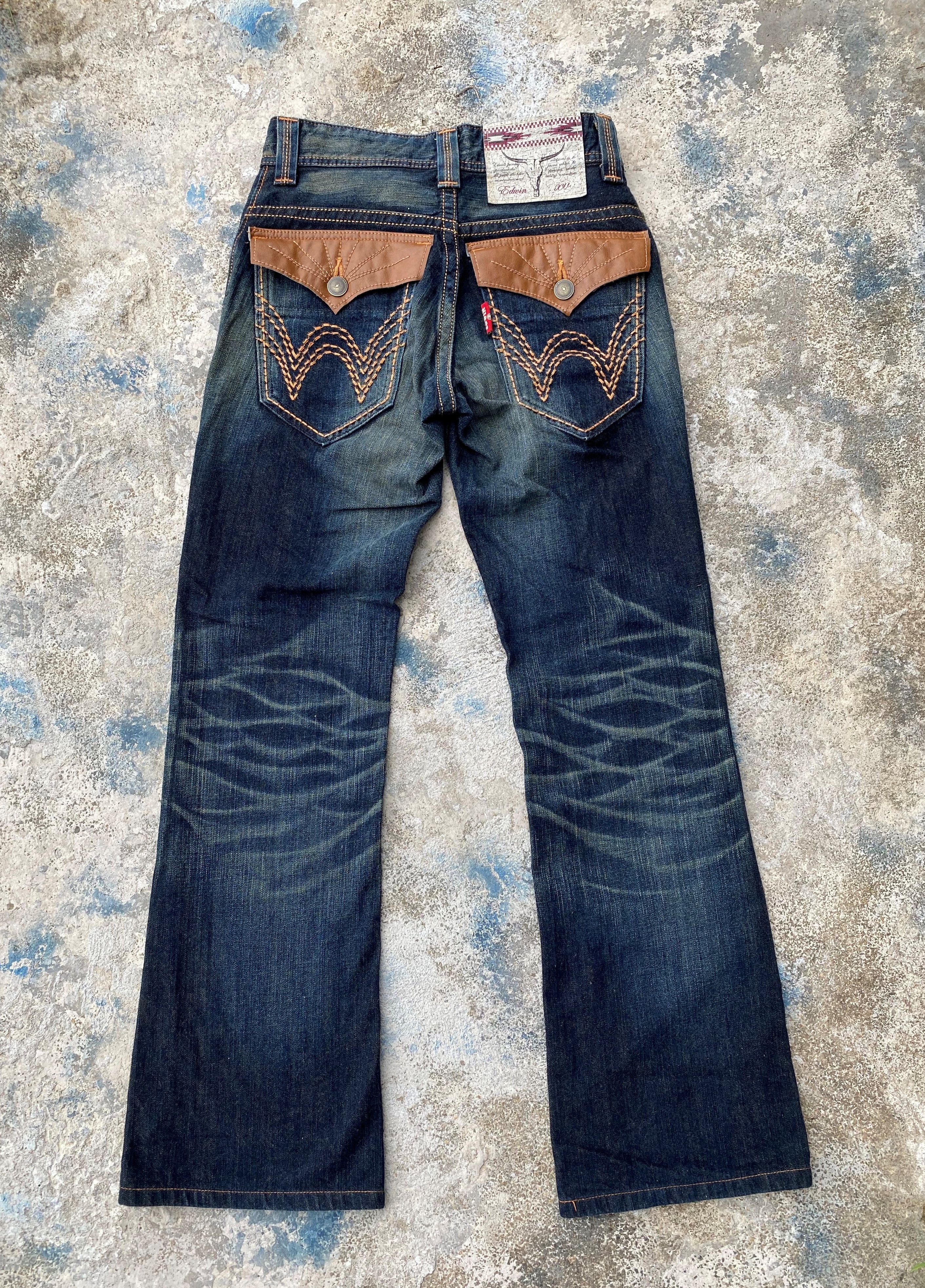 Edwin RARE🔥Vintage Flare Jeans Exclusive Edwin Rusty Whiskers Size US 26 / EU 42 - 1 Thumbnail