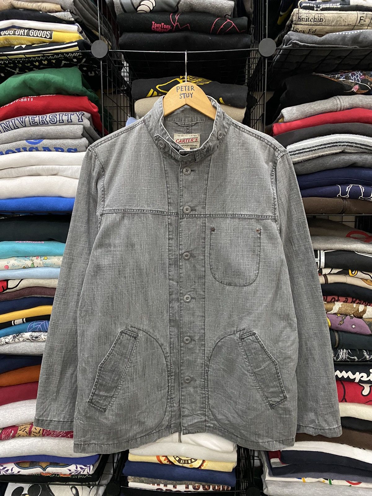 image of Carters Gentry NYC x Vintage Canter’S Jacket in Grey, Men's (Size XL)