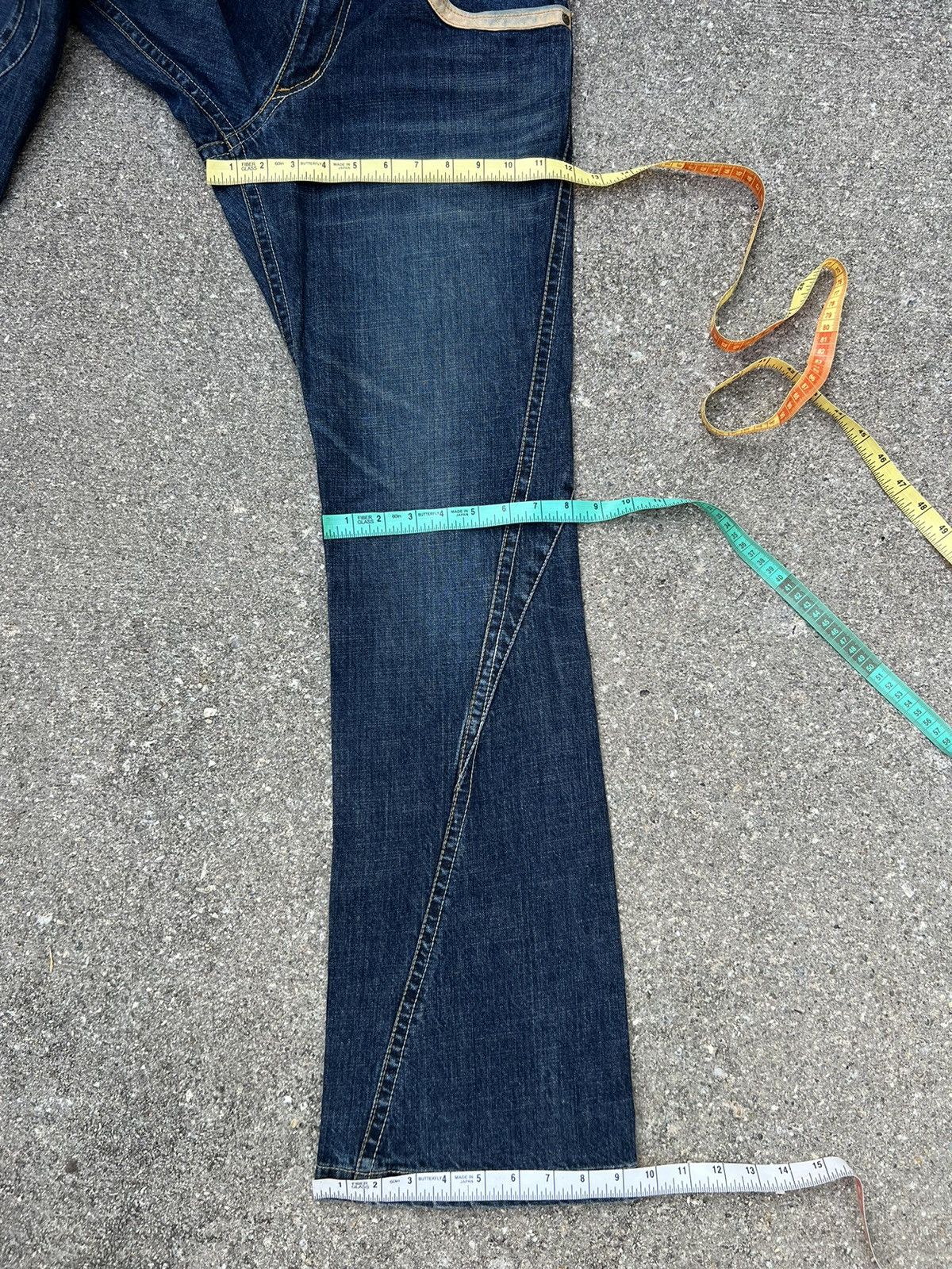 Michel Klein Vintage Michel Klein Homme Paris Hybrid Denim Flare Jeans Size US 31 - 3 Thumbnail