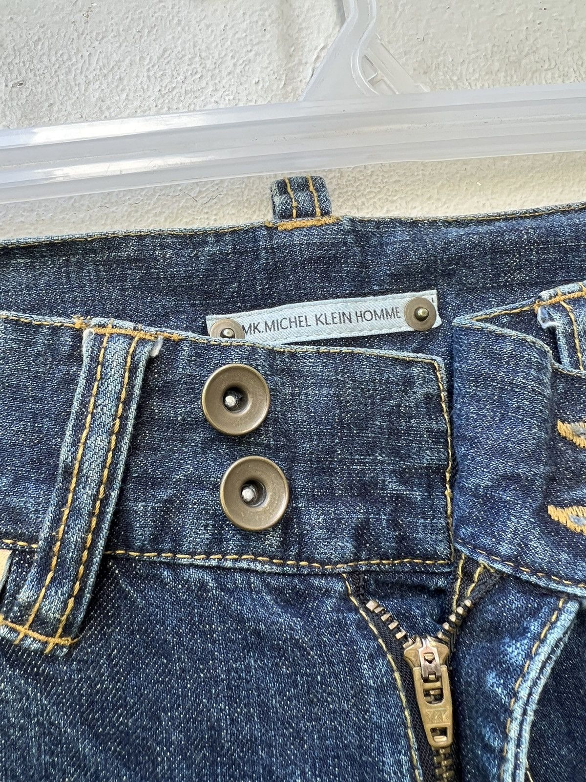 Michel Klein Vintage Michel Klein Homme Paris Hybrid Denim Flare Jeans Size US 31 - 7 Thumbnail