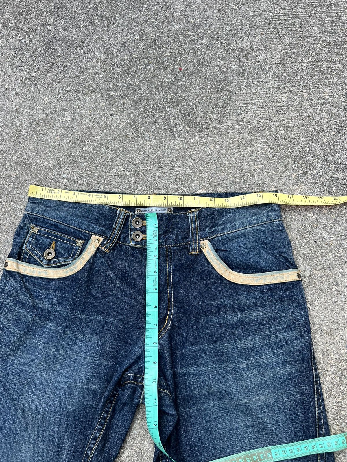 Michel Klein Vintage Michel Klein Homme Paris Hybrid Denim Flare Jeans Size US 31 - 2 Thumbnail