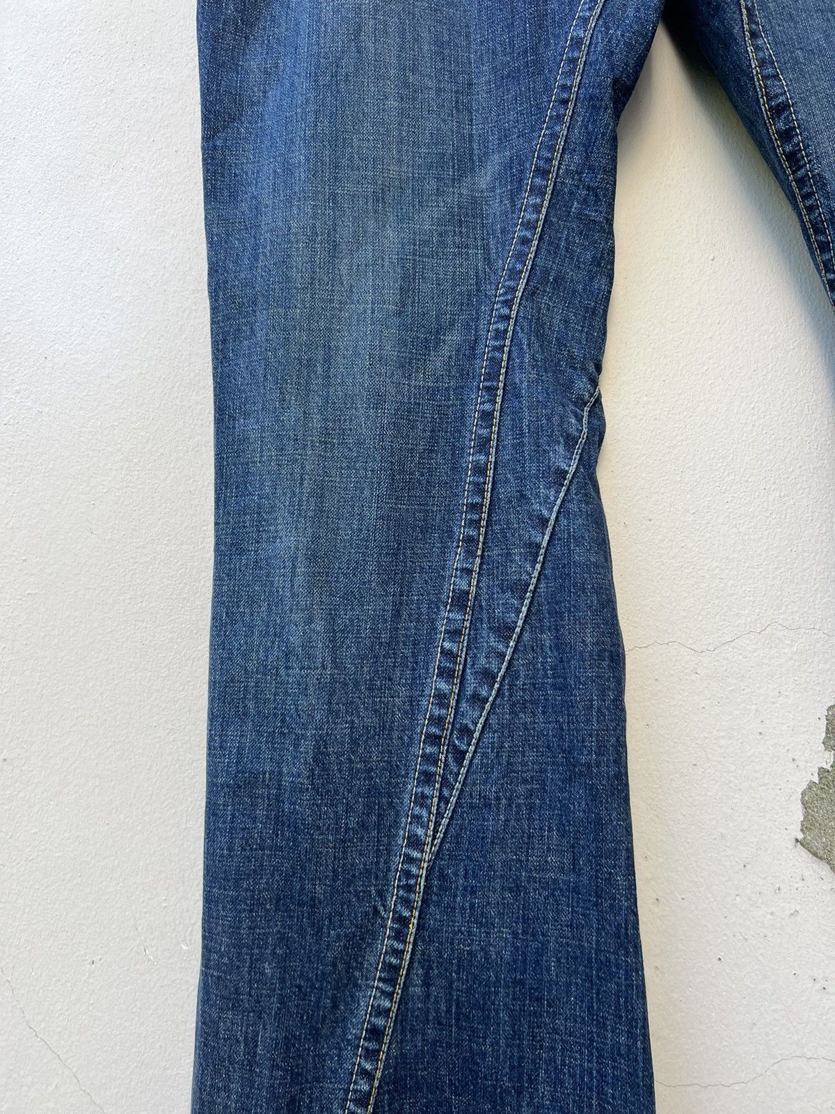 Michel Klein Vintage Michel Klein Homme Paris Hybrid Denim Flare Jeans Size US 31 - 10 Thumbnail