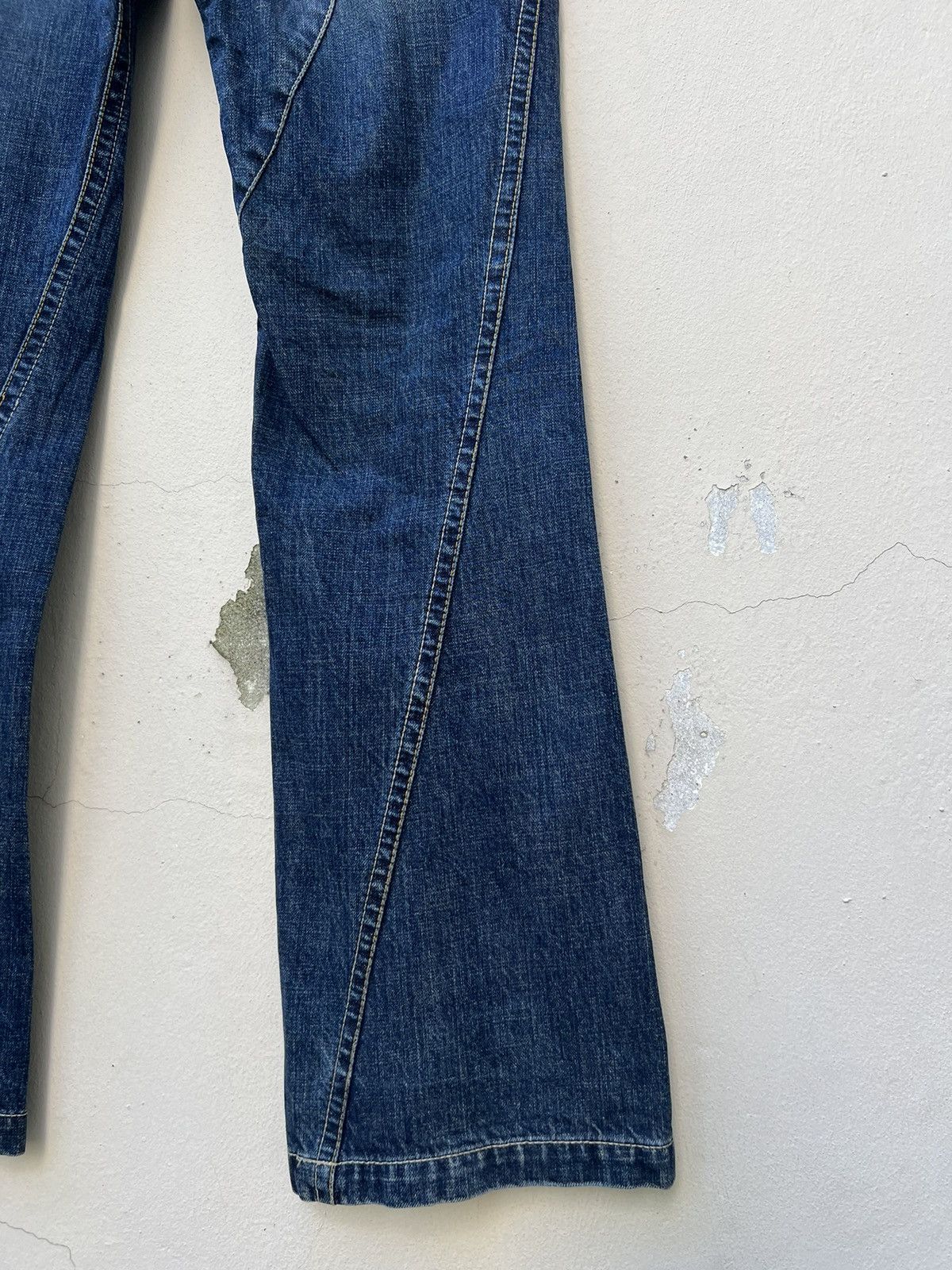Michel Klein Vintage Michel Klein Homme Paris Hybrid Denim Flare Jeans Size US 31 - 21 Thumbnail
