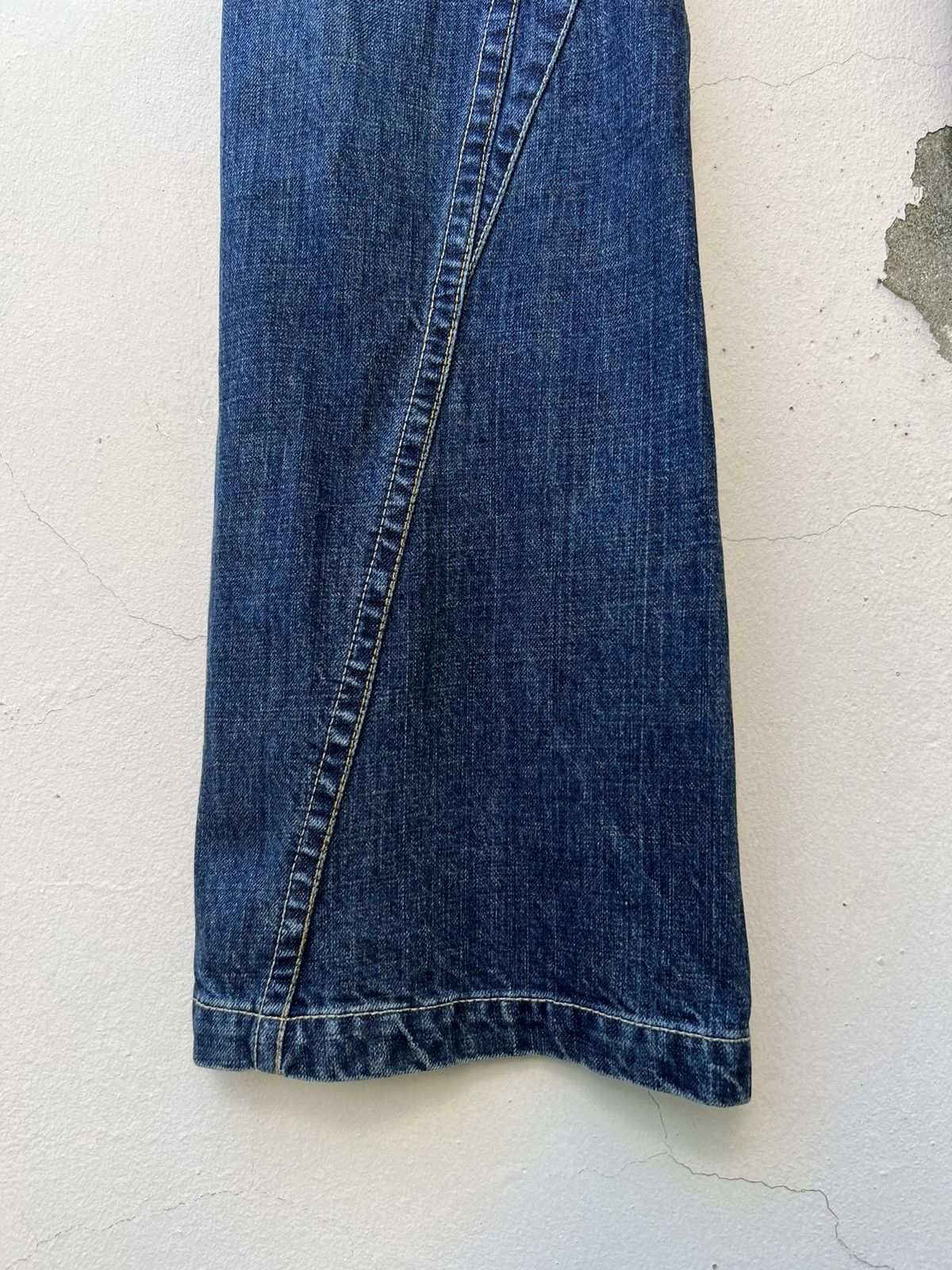 Michel Klein Vintage Michel Klein Homme Paris Hybrid Denim Flare Jeans Size US 31 - 11 Thumbnail