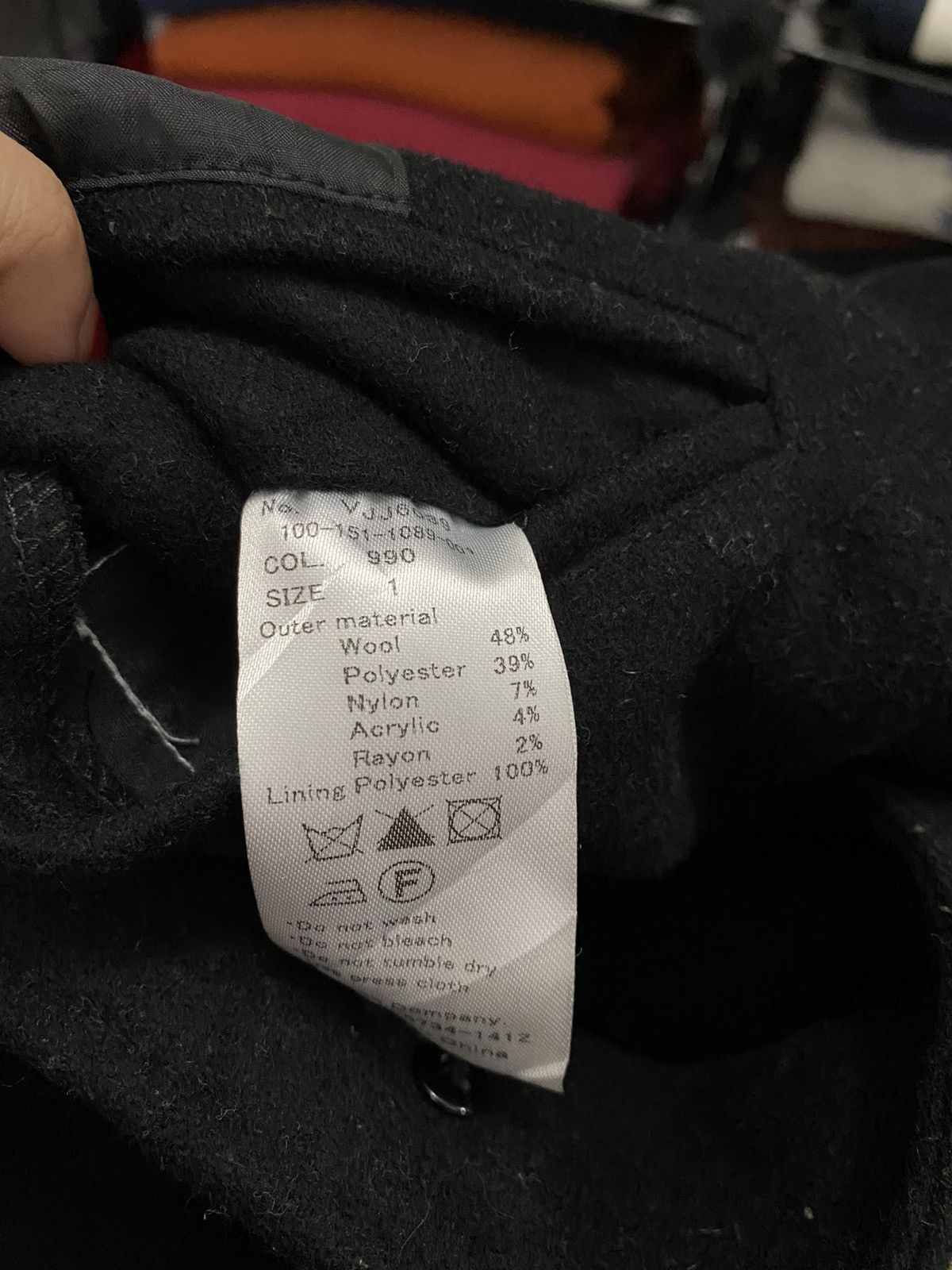 Vanquish VANQUISH BLACK WOOL MAN’S JACKET Size US S / EU 44-46 / 1 - 9 Thumbnail