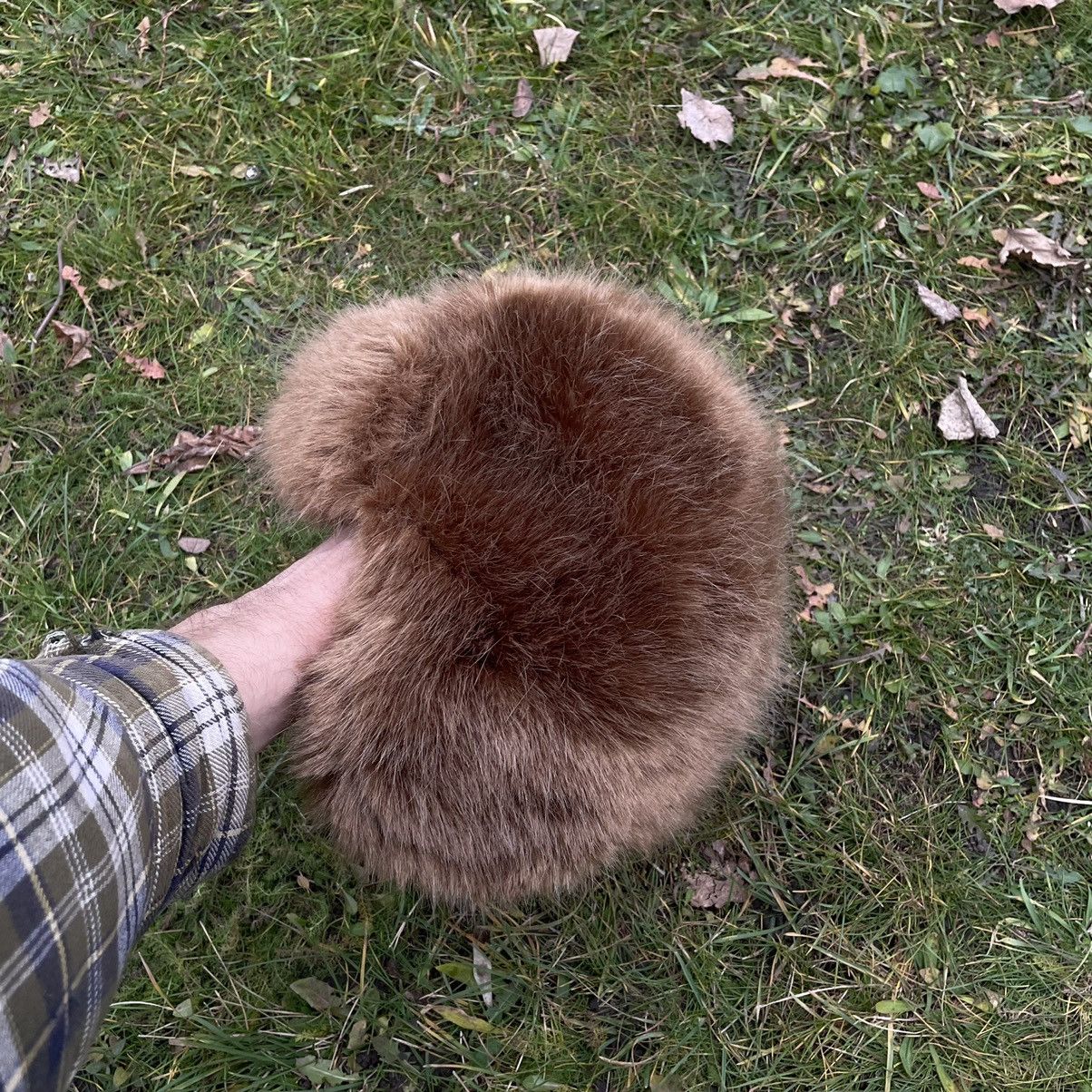 Vintage Vintage 90s Mohair Beanie Brown Fuzzy Streetwear Alt Goth OS Size ONE SIZE - 5 Thumbnail