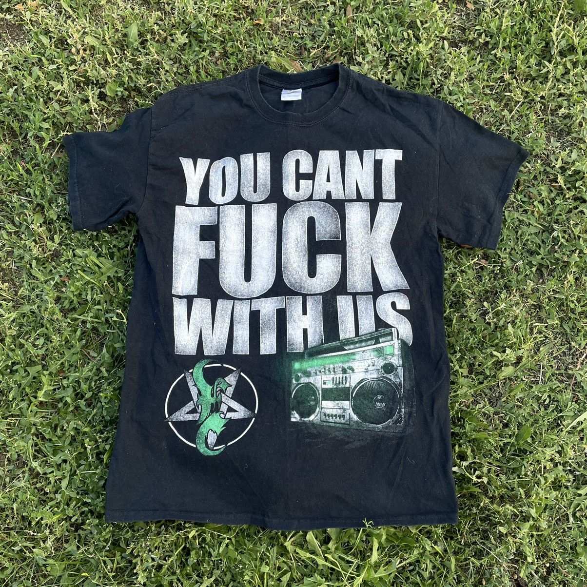 image of 90's Adult “You Can’T Fck With It ” Humor Tee in Black, Men's (Size Medium)