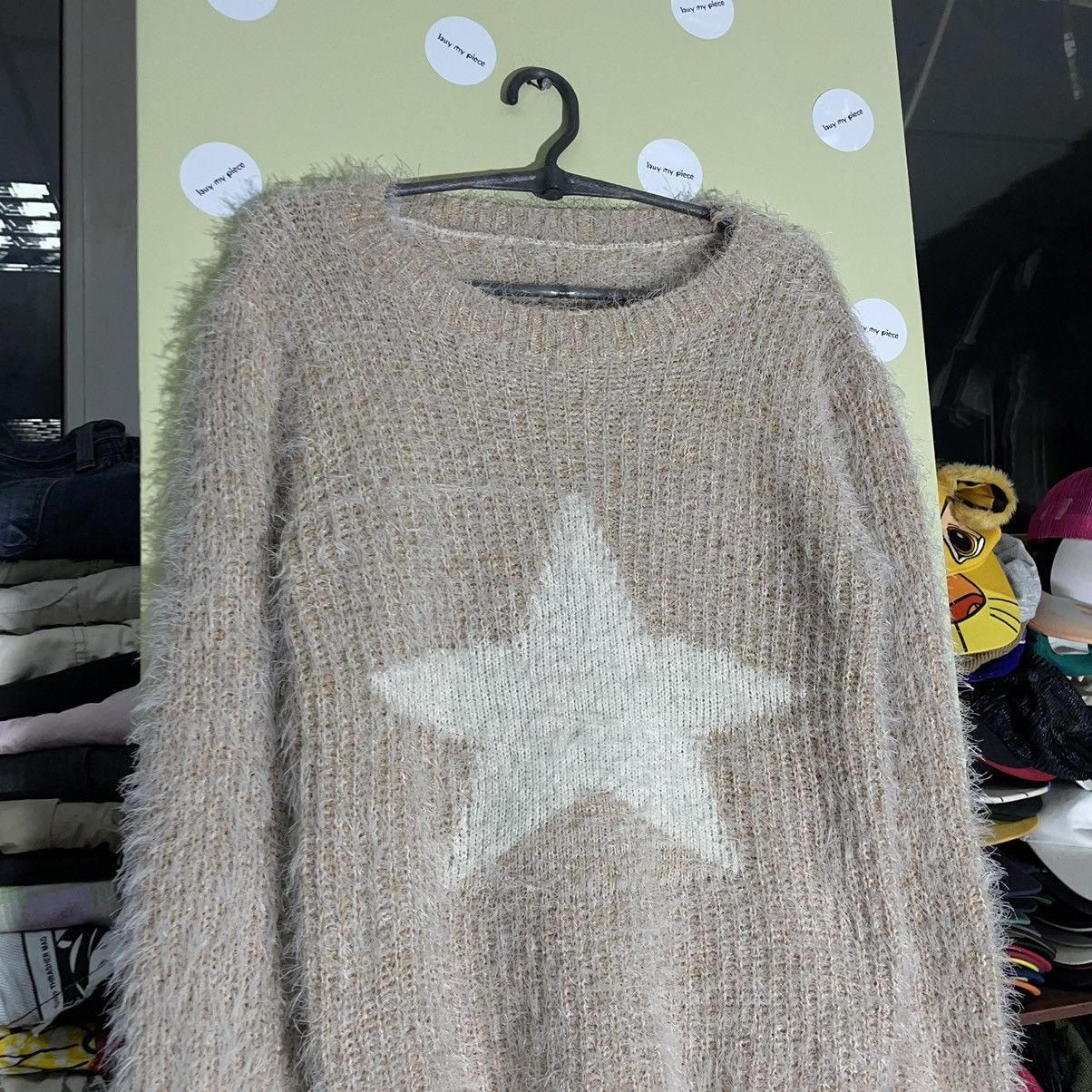 Vintage Vintage Y2K Cream Star Graphic Sweater Indie Preppy Baggy M Size M / US 6-8 / IT 42-44 - 4 Thumbnail