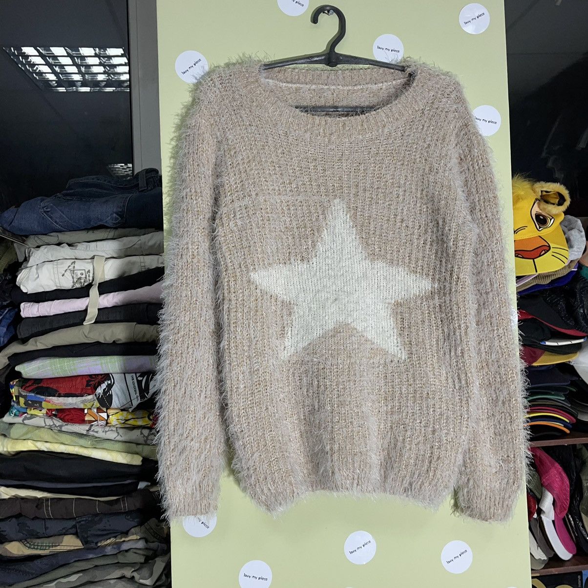 Vintage Vintage Y2K Cream Star Graphic Sweater Indie Preppy Baggy M Size M / US 6-8 / IT 42-44 - 3 Thumbnail