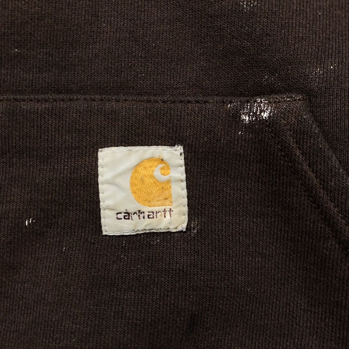 Carhartt Vintage Carhartt Hoodie Paint Thrashed 90s Hooded Sweatshirt Size US XL / EU 56 / 4 - 2 Thumbnail