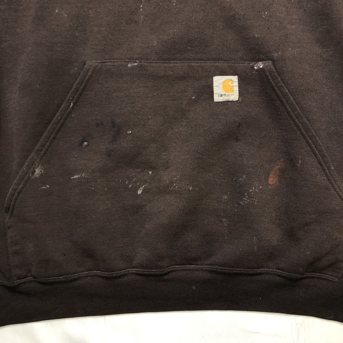 Carhartt Vintage Carhartt Hoodie Paint Thrashed 90s Hooded Sweatshirt Size US XL / EU 56 / 4 - 4 Thumbnail