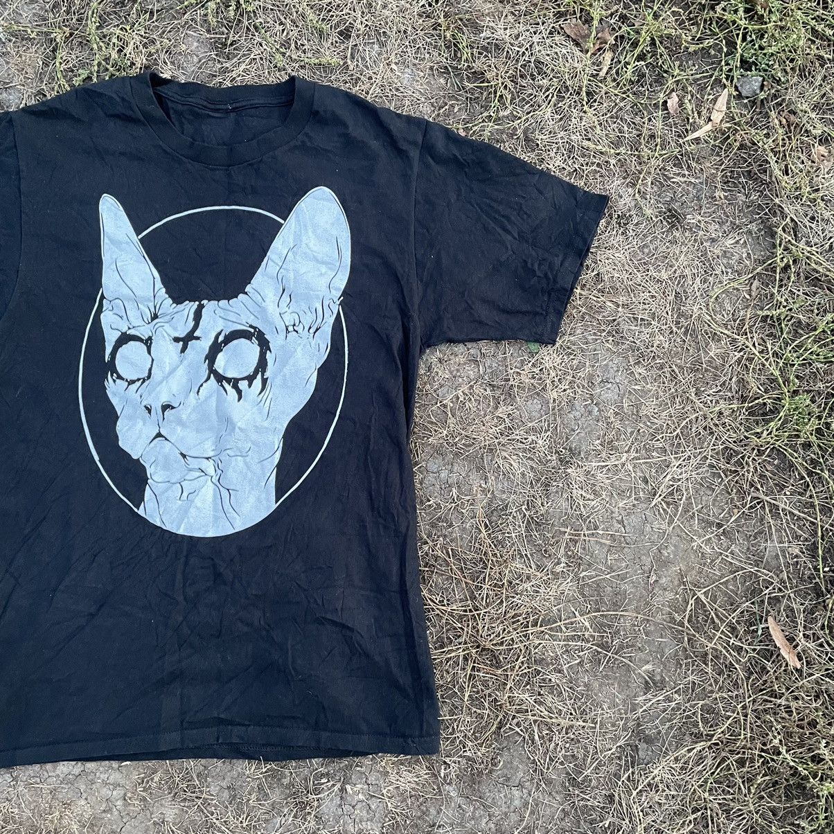Vintage Vintage 90s Y2K Graphic Tee Cat Skull Horror Grunge Baggy M Size US M / EU 48-50 / 2 - 3 Thumbnail