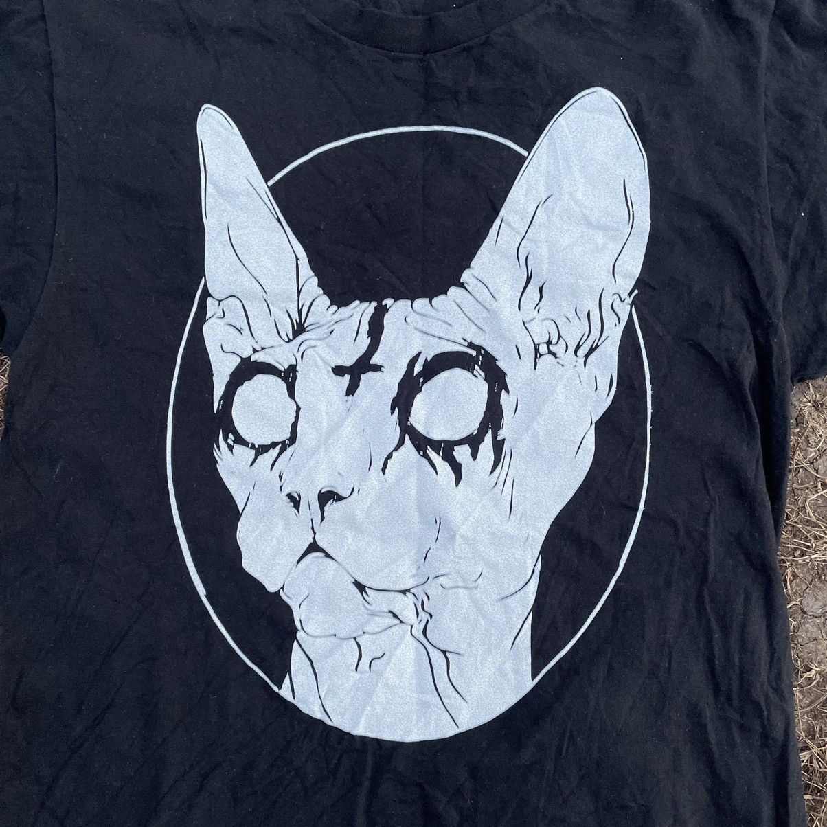 Vintage Vintage 90s Y2K Graphic Tee Cat Skull Horror Grunge Baggy M Size US M / EU 48-50 / 2 - 4 Thumbnail
