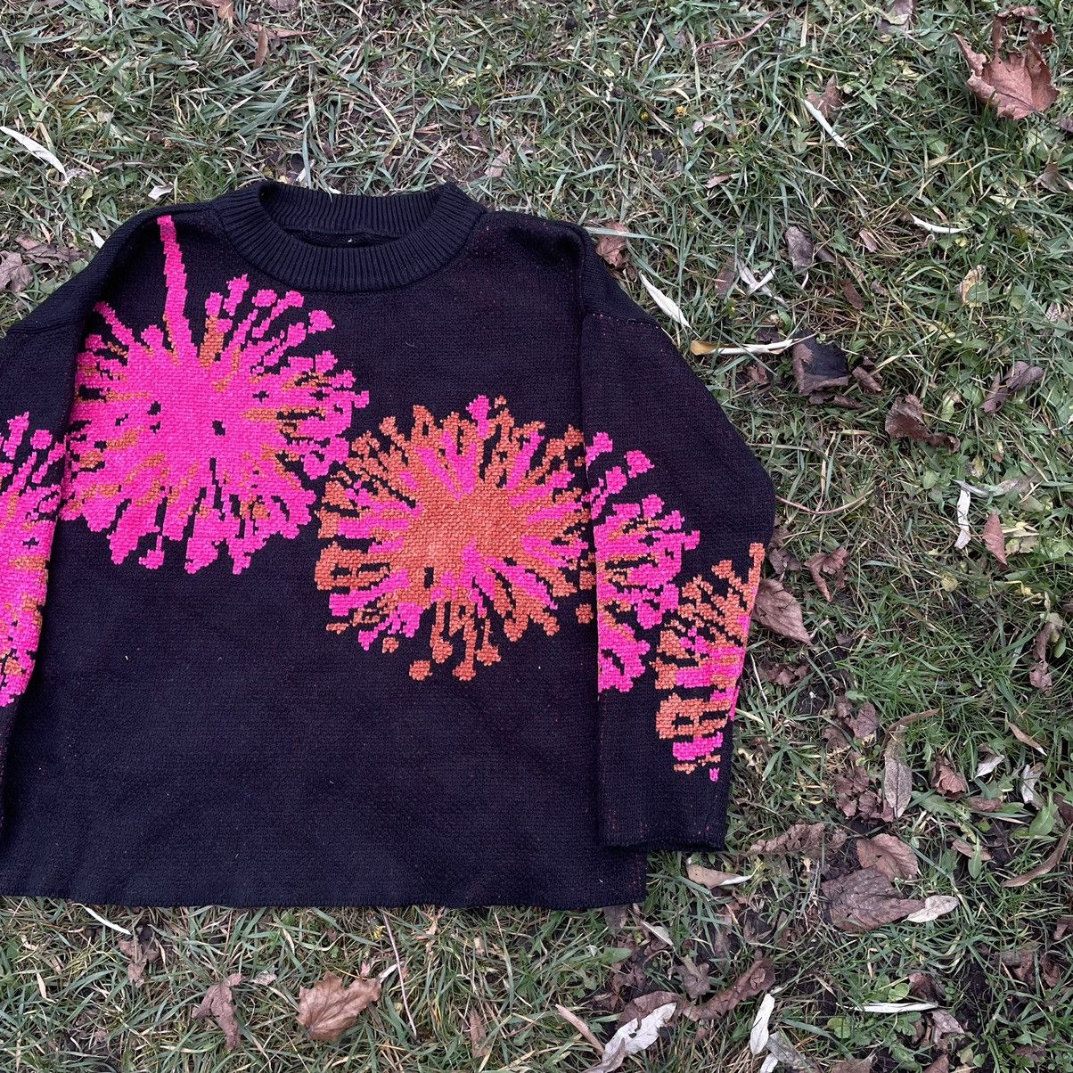 Vintage Vintage Y2K Neon Graphic Sweater Rave Aesthetic Slim Faded M Size M / US 6-8 / IT 42-44 - 2 Thumbnail