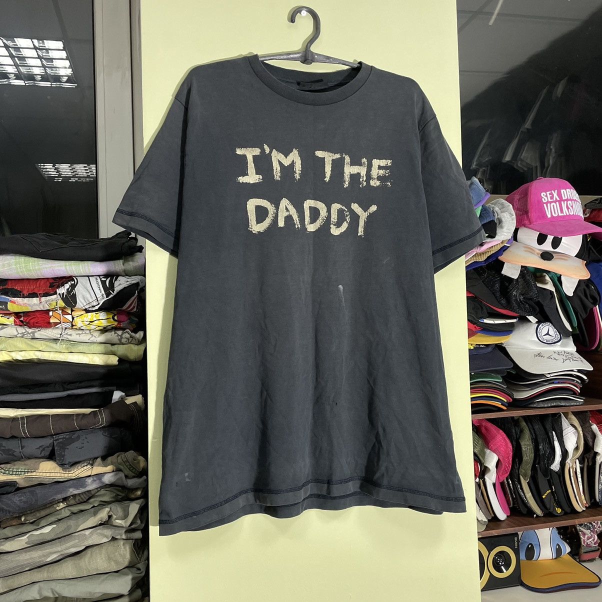 Vintage Vintage 90s Faded Graphic Tee Daddy Humor Oversized Grunge X Size US XL / EU 56 / 4 - 2 Thumbnail