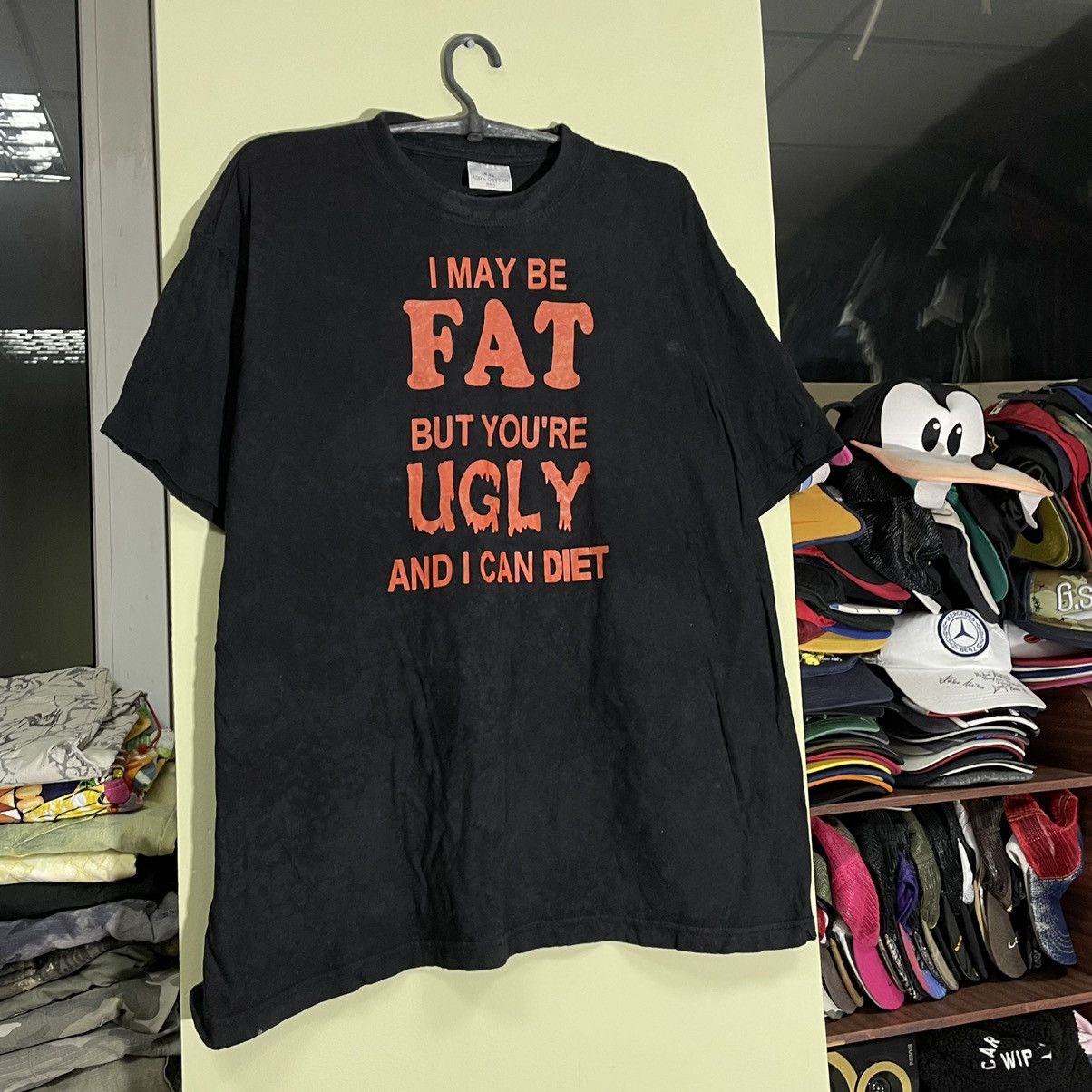 Vintage Vintage 90s Faded Black Graphic Tee Punk Humor Oversized XXL Size US XXL / EU 58 / 5 - 3 Thumbnail