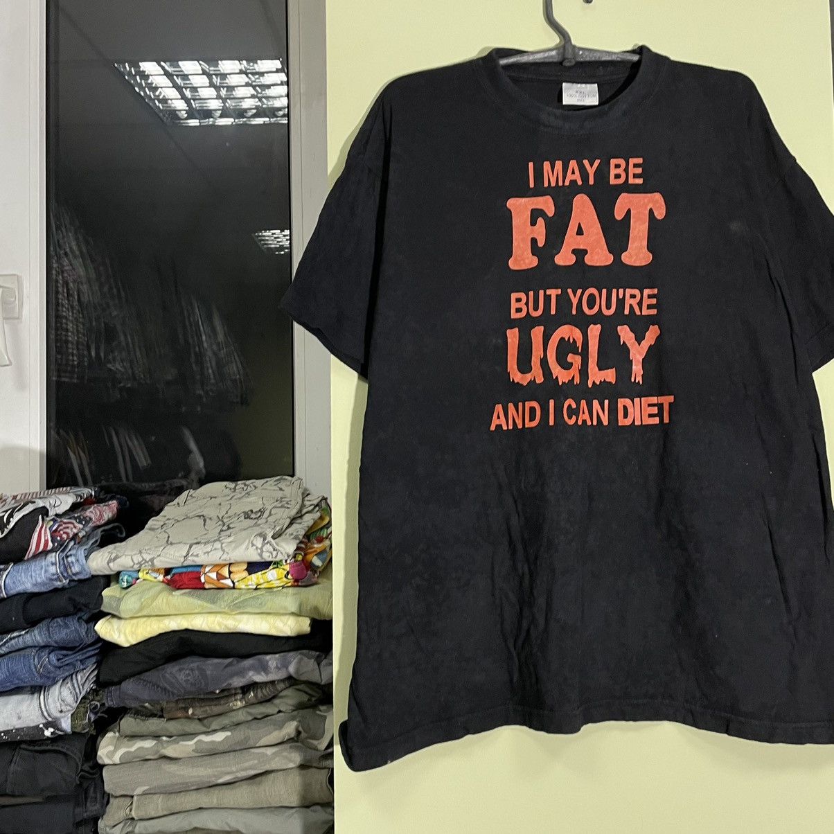 Vintage Vintage 90s Faded Black Graphic Tee Punk Humor Oversized XXL Size US XXL / EU 58 / 5 - 4 Thumbnail