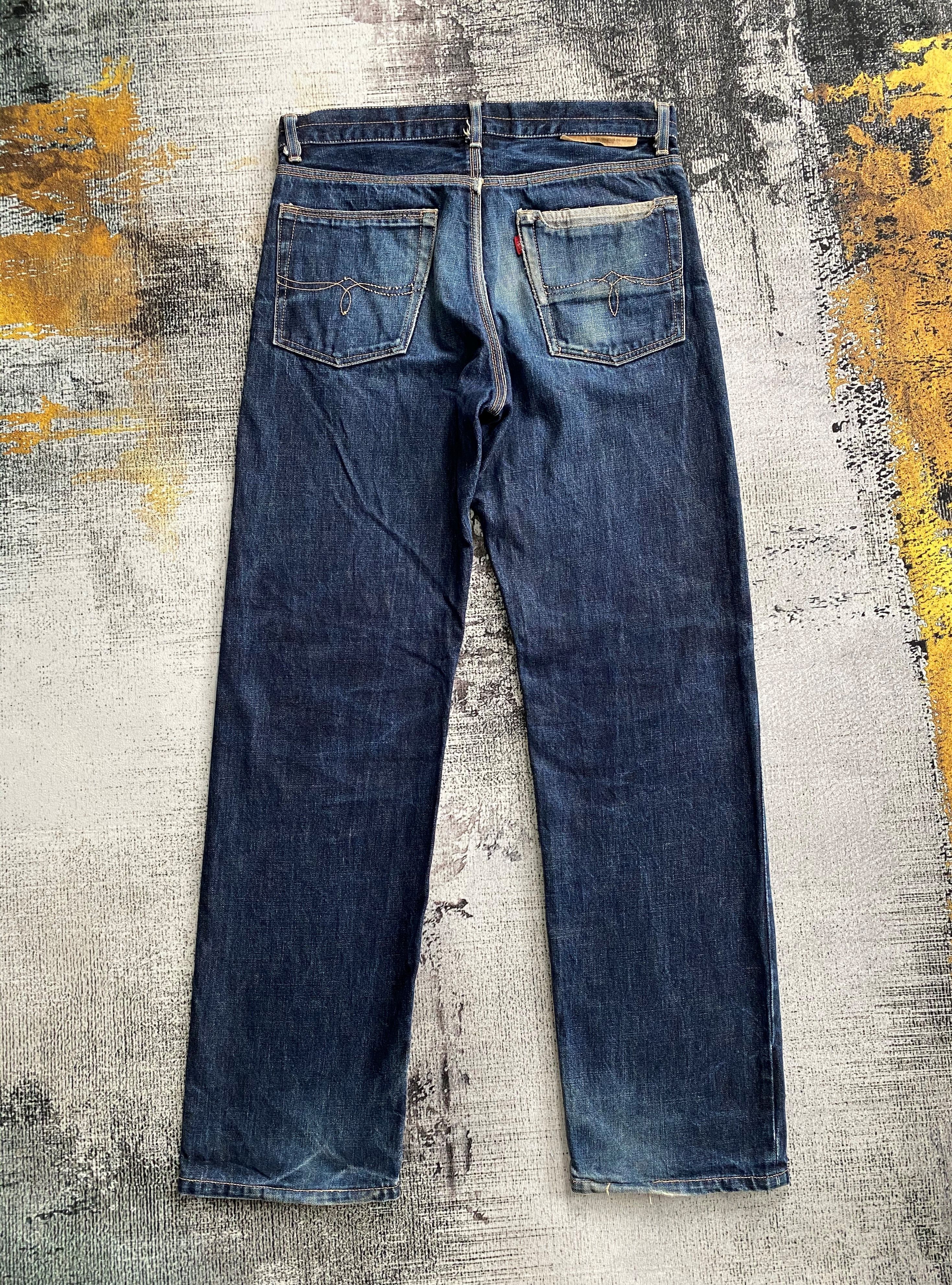 Japanese Brand Japanese Denim Quenchloud Redline Selvedge Distressed Denim Size US 31 - 2 Thumbnail