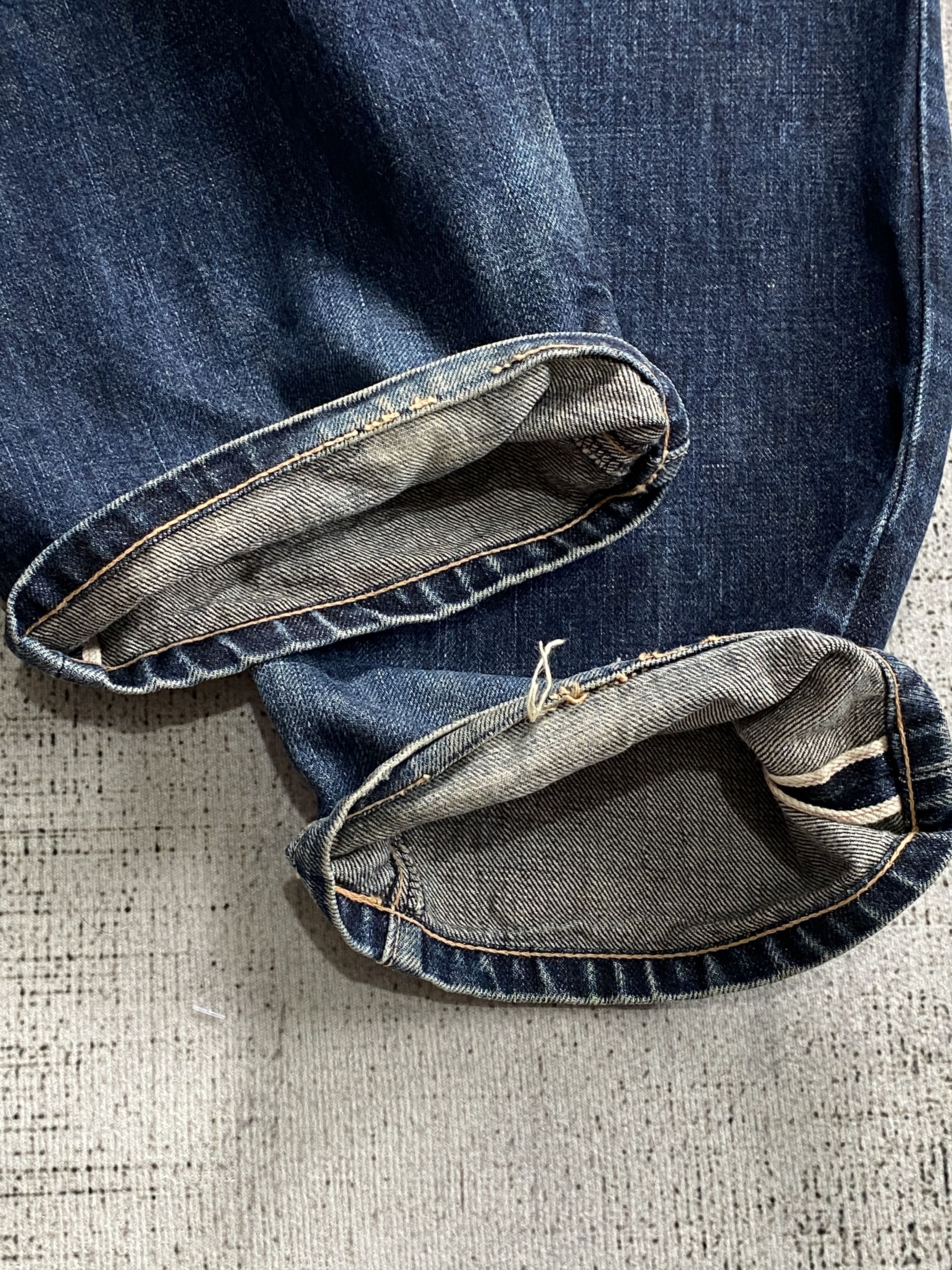 Japanese Brand Japanese Denim Quenchloud Redline Selvedge Distressed Denim Size US 31 - 17 Thumbnail