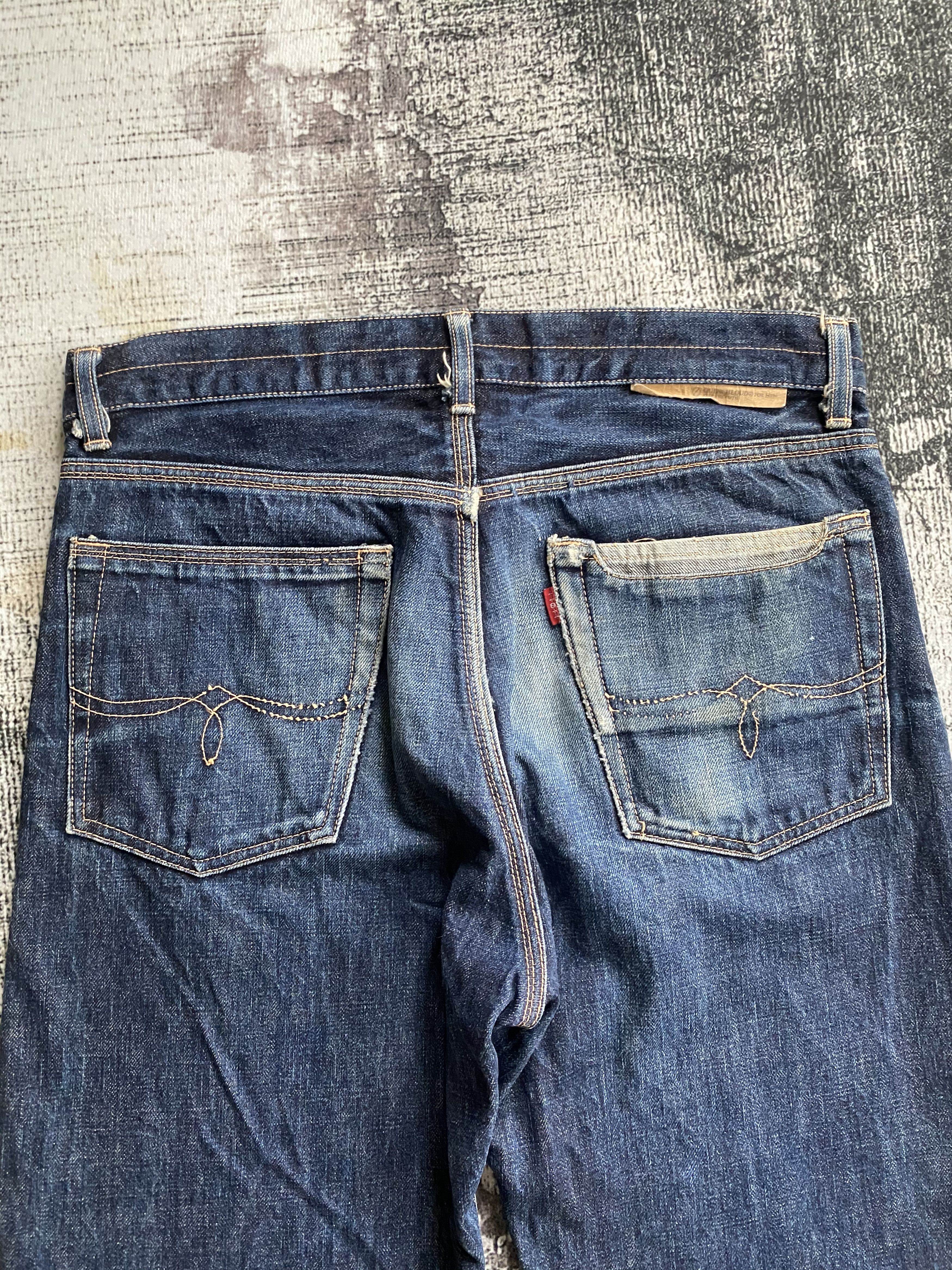 Japanese Brand Japanese Denim Quenchloud Redline Selvedge Distressed Denim Size US 31 - 13 Thumbnail