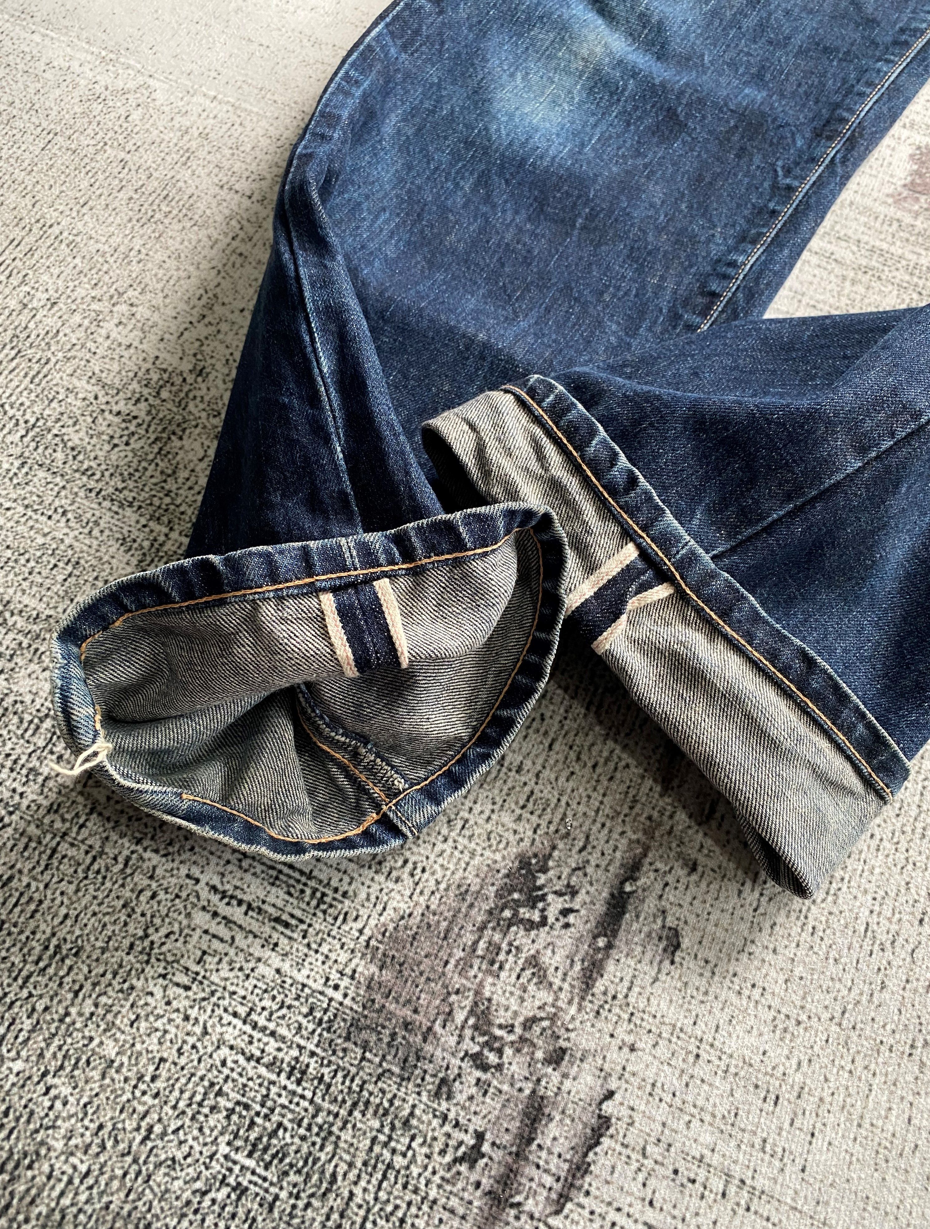 Japanese Brand Japanese Denim Quenchloud Redline Selvedge Distressed Denim Size US 31 - 6 Thumbnail