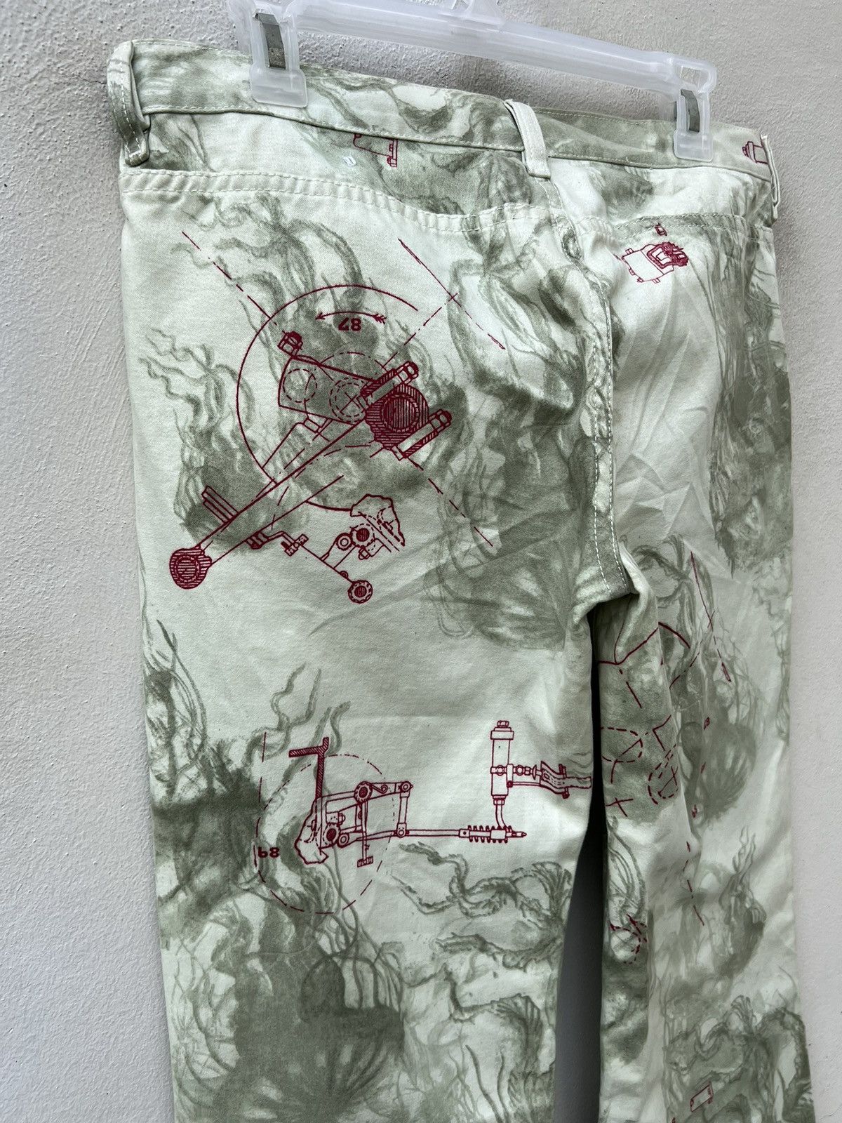 Diesel Vintage Y2K Diesel All Printed Graphics Flare Pant Size US 31 - 15 Thumbnail