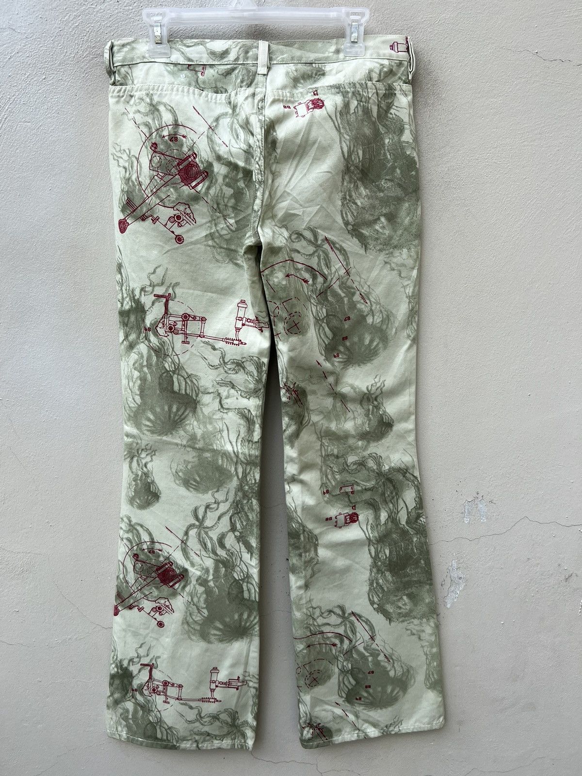 Diesel Vintage Y2K Diesel All Printed Graphics Flare Pant Size US 31 - 14 Thumbnail