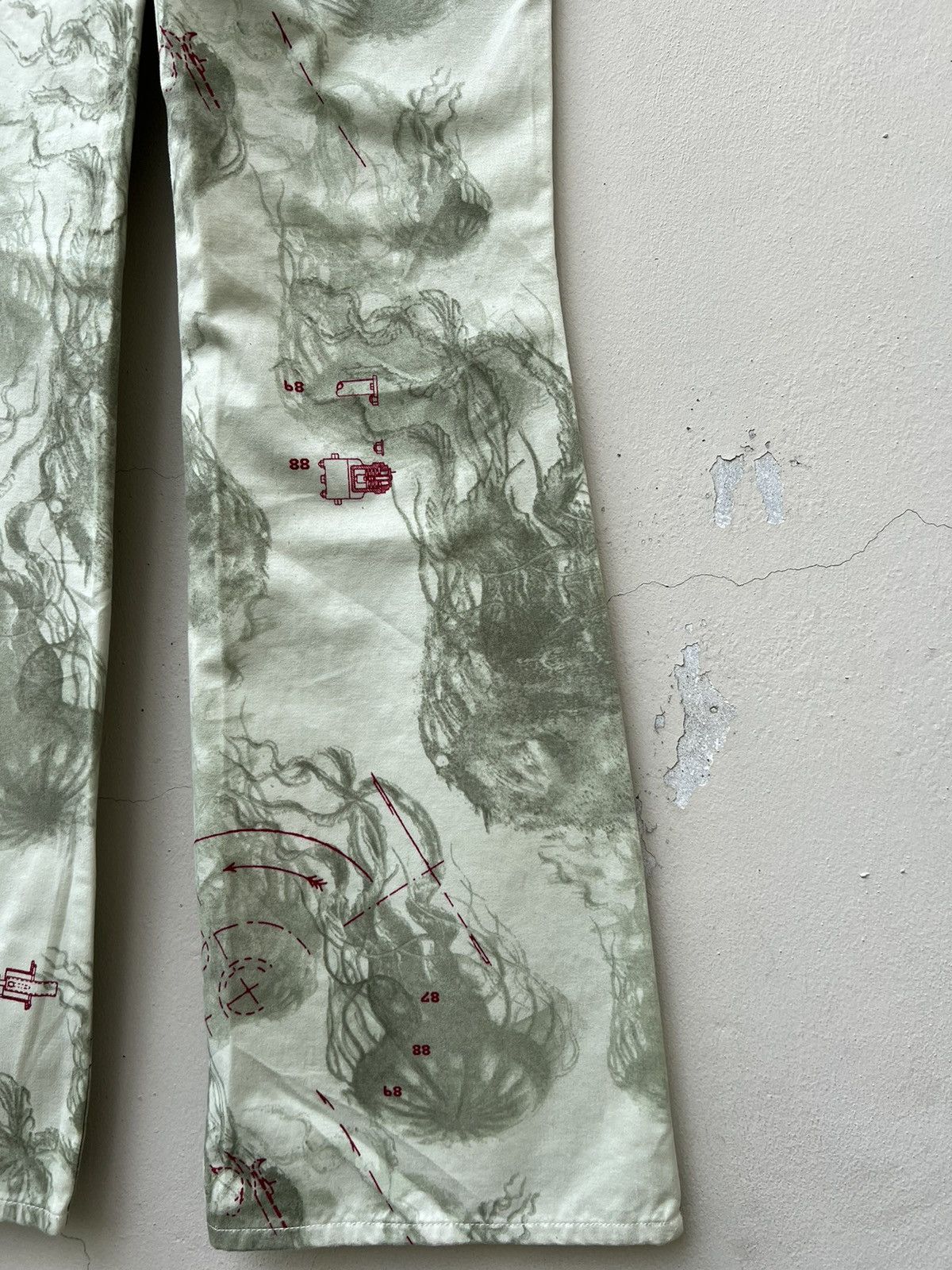 Diesel Vintage Y2K Diesel All Printed Graphics Flare Pant Size US 31 - 19 Thumbnail