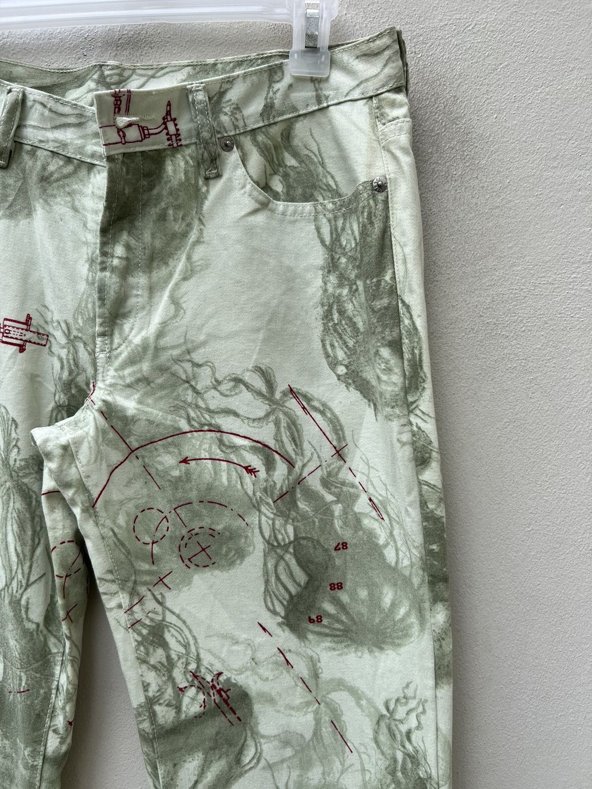 Diesel Vintage Y2K Diesel All Printed Graphics Flare Pant Size US 31 - 11 Thumbnail