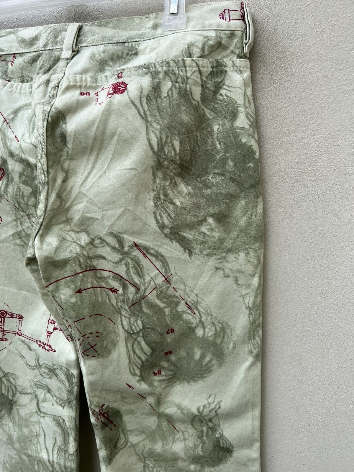Diesel Vintage Y2K Diesel All Printed Graphics Flare Pant Size US 31 - 18 Thumbnail