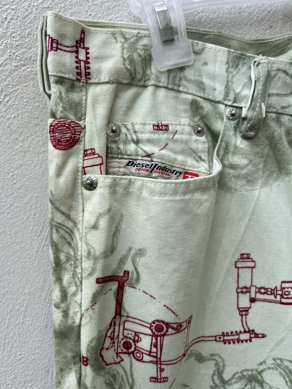 Diesel Vintage Y2K Diesel All Printed Graphics Flare Pant Size US 31 - 8 Thumbnail