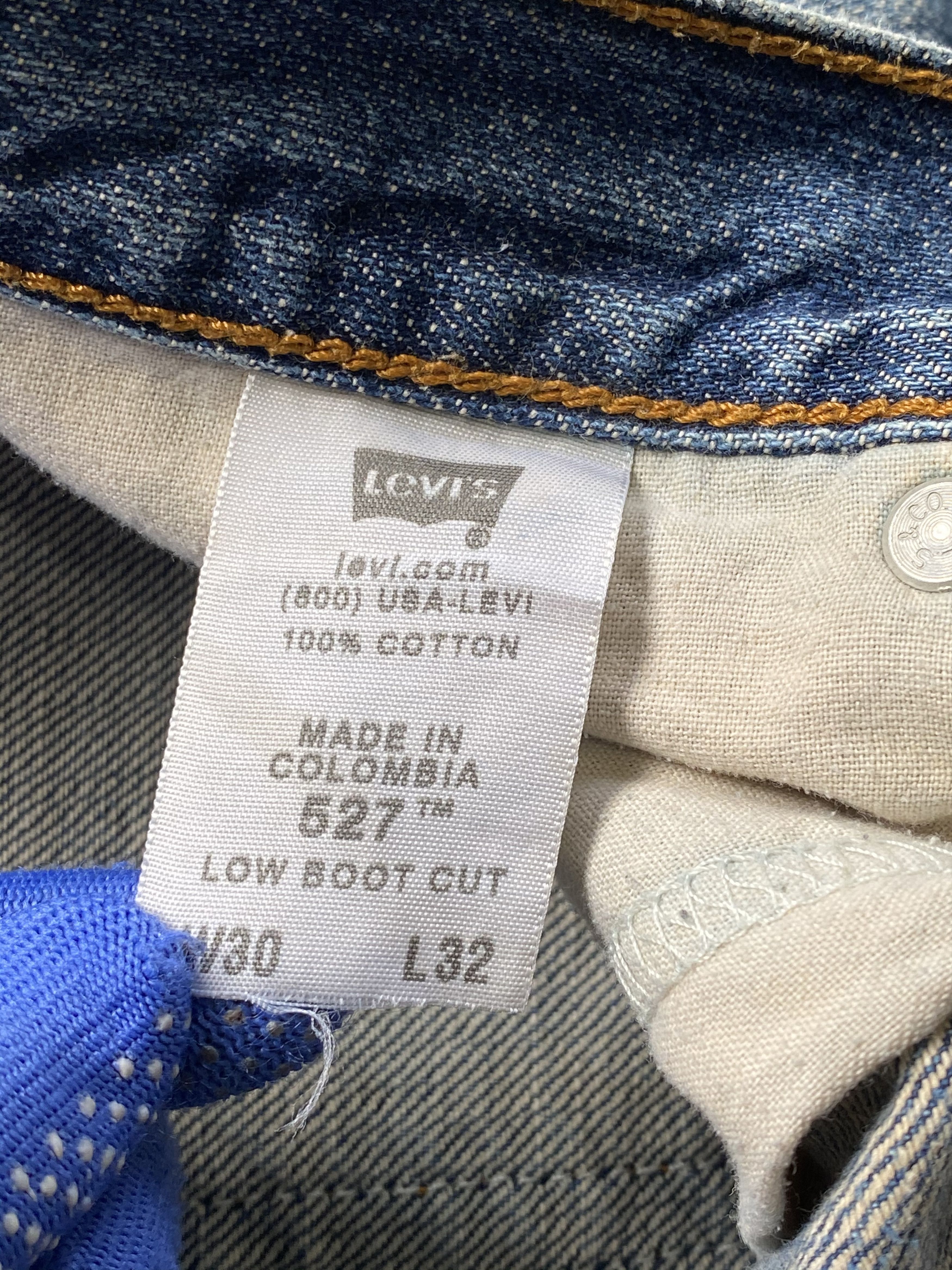 Levi's Blue Wash Levi's 527 Flare Bootcut Jeans Size US 30 / EU 46 - 9 Thumbnail