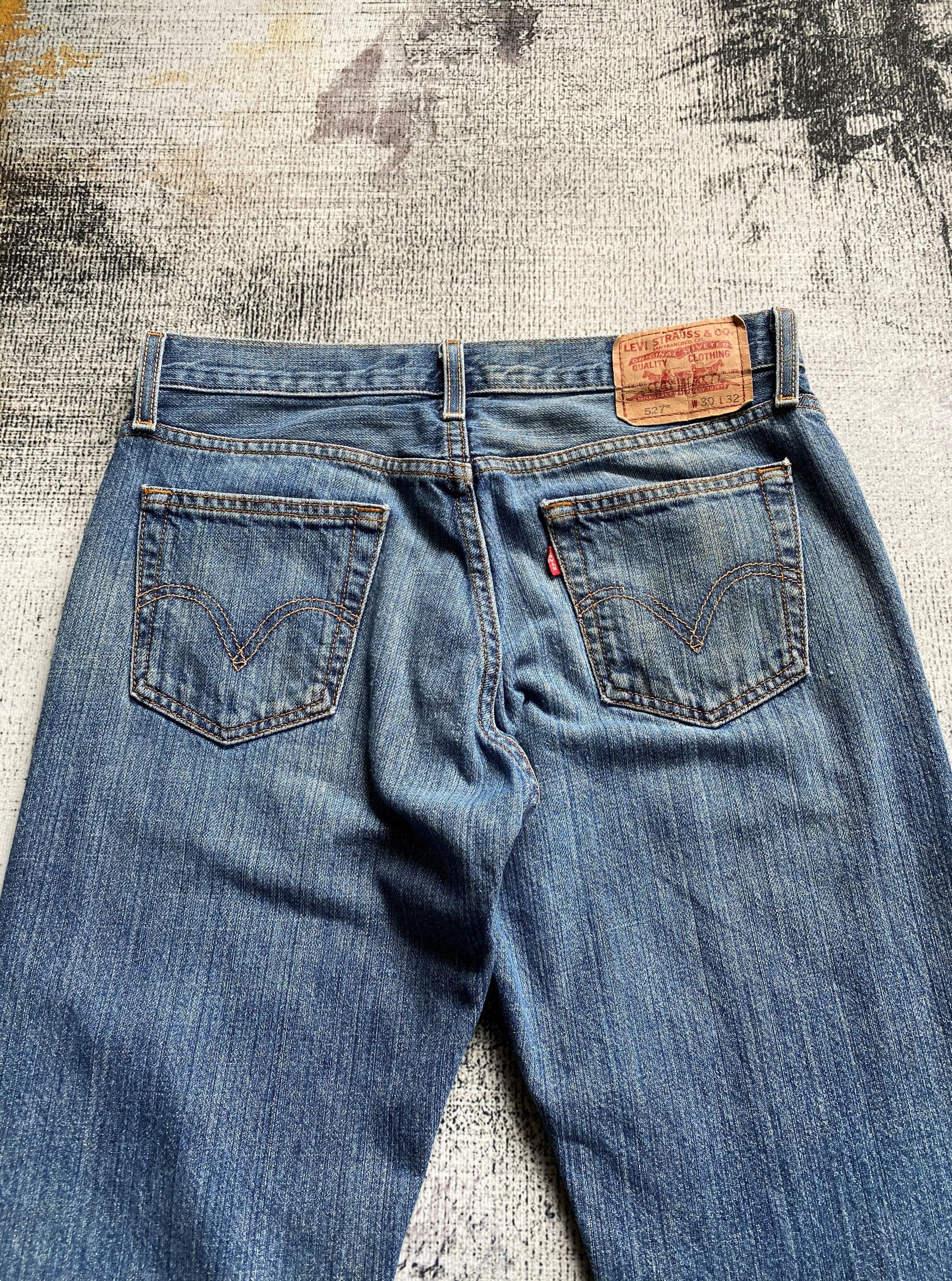 Levi's Blue Wash Levi's 527 Flare Bootcut Jeans Size US 30 / EU 46 - 11 Thumbnail