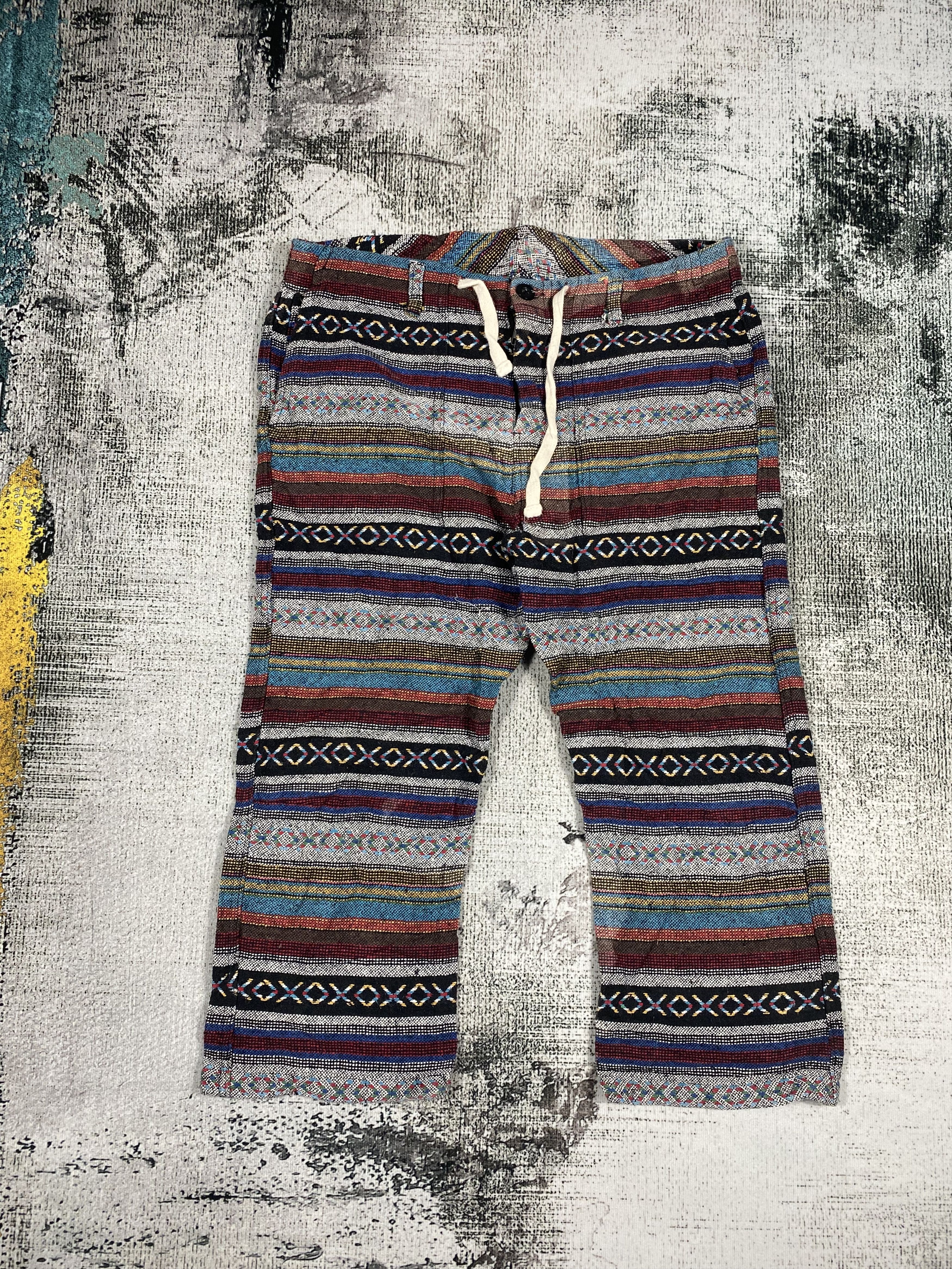 Japanese Brand × Vintage Vintage Native Navajo Aztec Design Pants Size US 30 / EU 46 - 1 Thumbnail