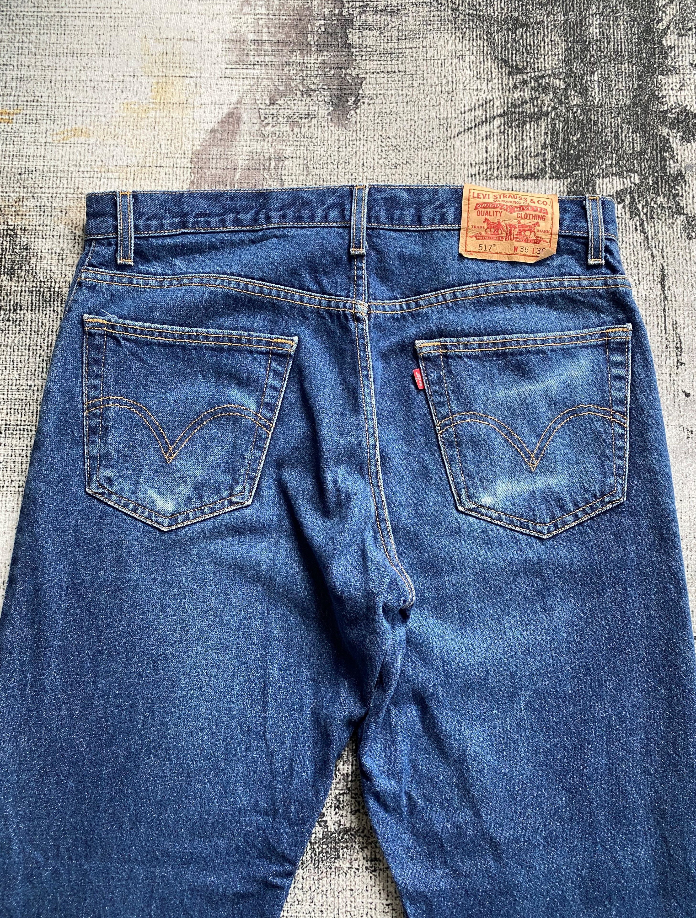 Levi's Denim Washed Vintage Levi's 517 Flare Bootcut Jeans Size US 36 / EU 52 - 9 Thumbnail