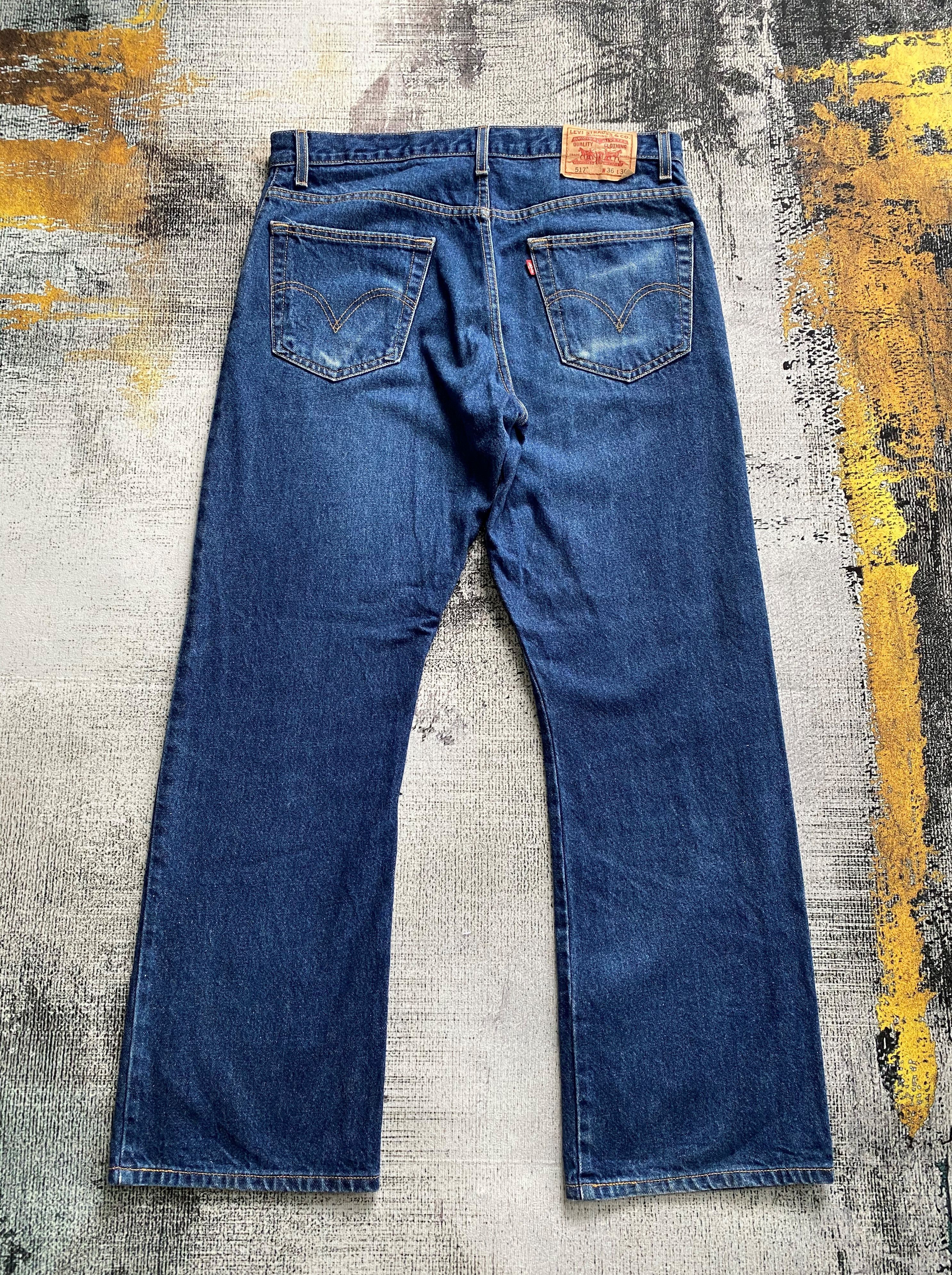 Levi's Denim Washed Vintage Levi's 517 Flare Bootcut Jeans Size US 36 / EU 52 - 2 Thumbnail