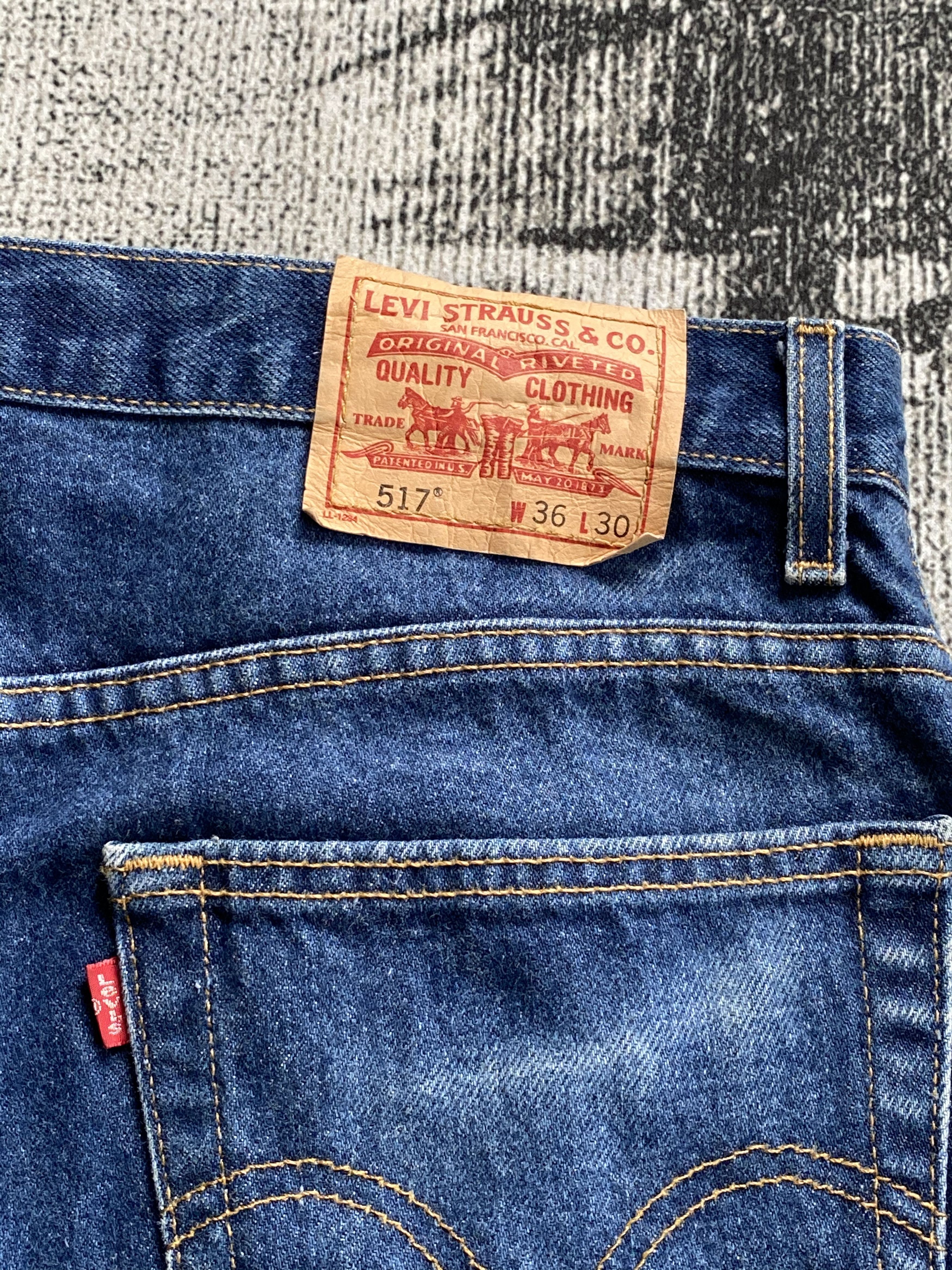 Levi's Denim Washed Vintage Levi's 517 Flare Bootcut Jeans Size US 36 / EU 52 - 10 Thumbnail