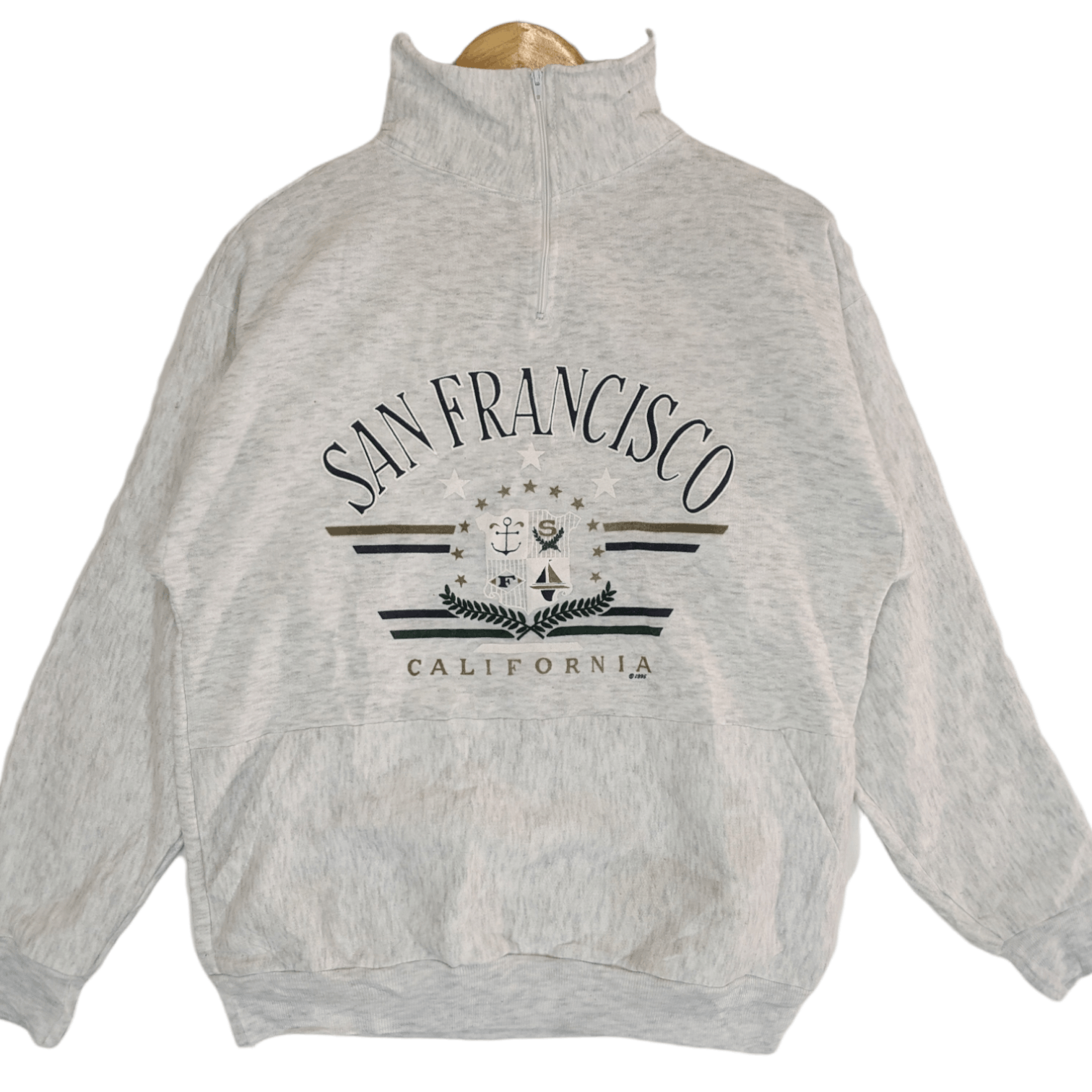 Vintage Vintage 1995 SAN FRASCISCO California Jumper Sweatshirt Size US M / EU 48-50 / 2 - 2 Thumbnail