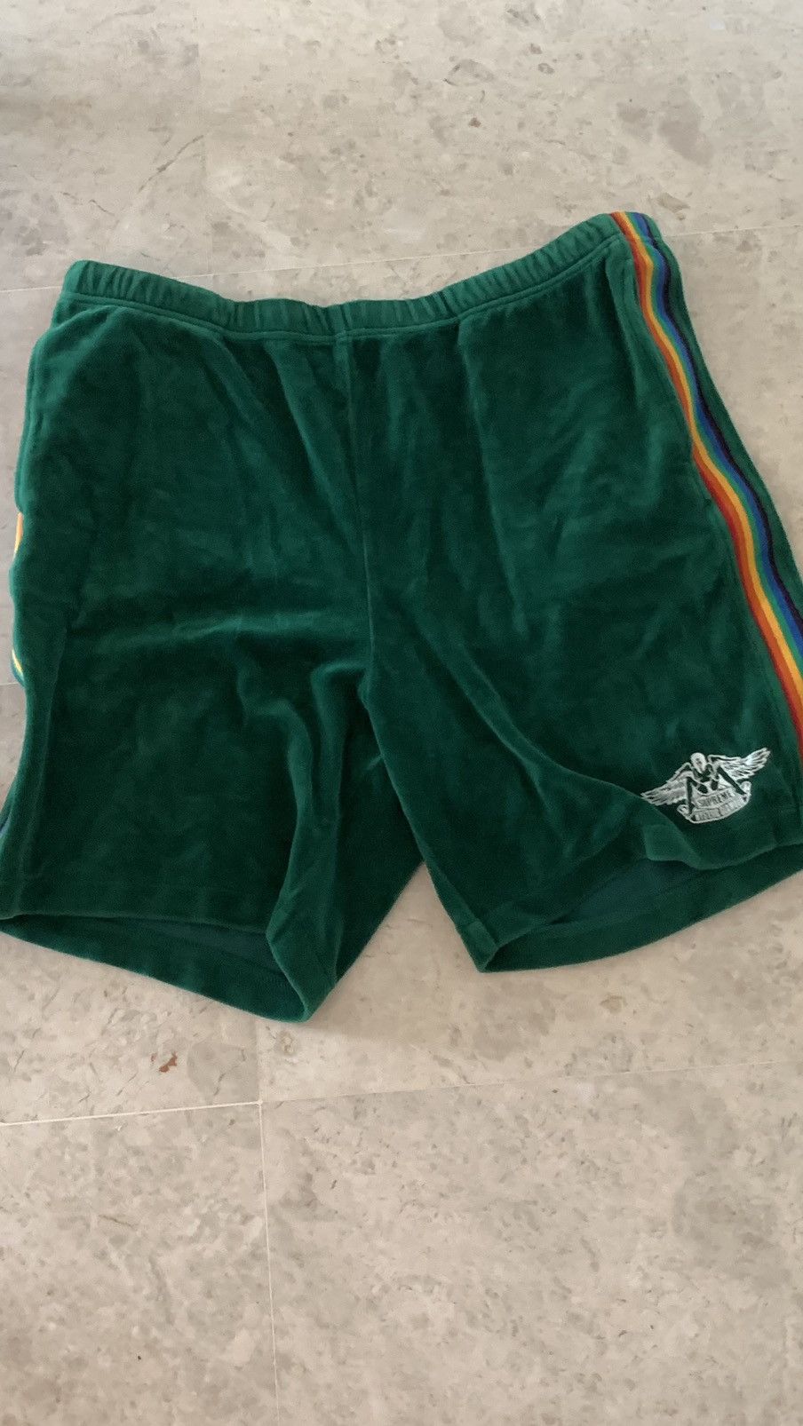 Supreme Supreme x Hysteric Glamour drawstring Velour shorts | Grailed