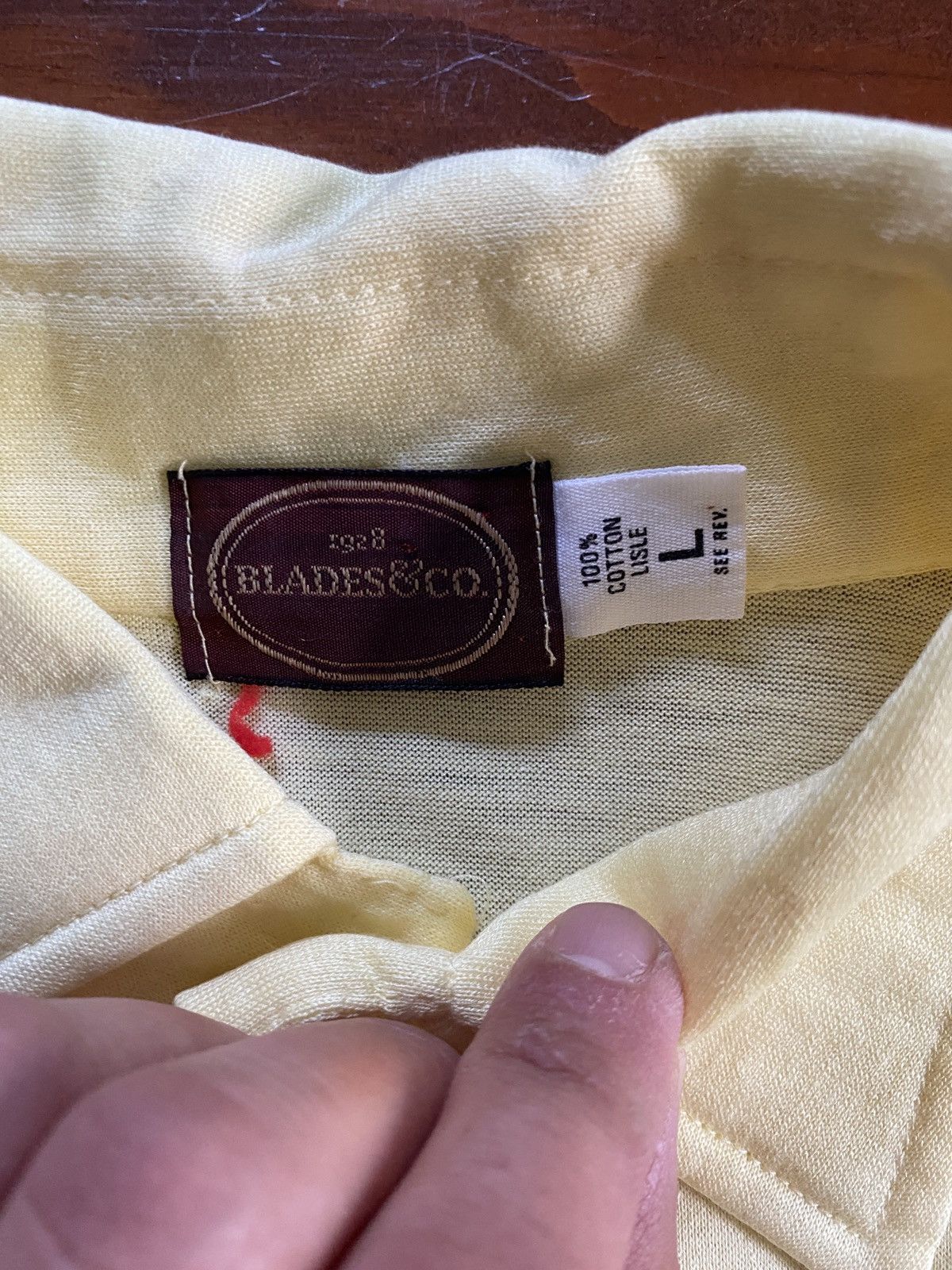 Vintage Vintage 70’s Blades & Co Yellow Short Sleeve Polo Size US L / EU 52-54 / 3 - 6 Thumbnail