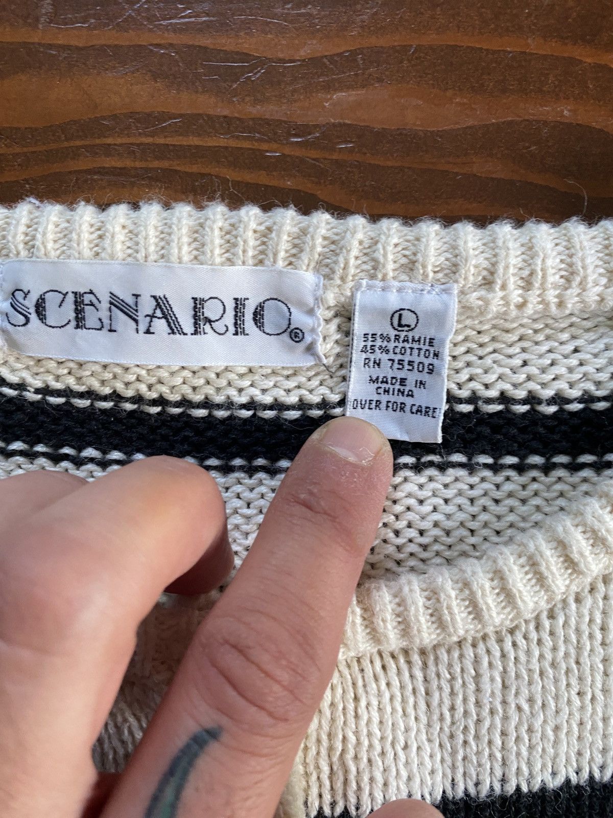 Vintage Vintage 80’s Scenario Multi Button Henley Style Knit Sweater Size US L / EU 52-54 / 3 - 3 Thumbnail