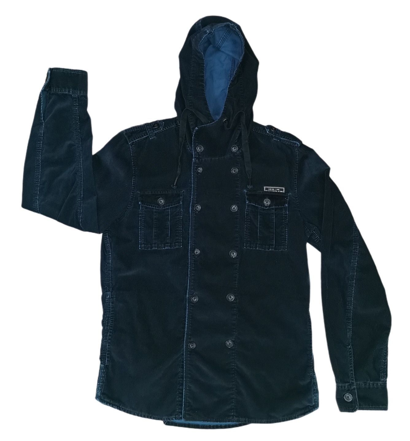 Diesel Diesel Double Breast Corduroy Hoodie Jacket Size US S / EU 44-46 / 1 - 2 Thumbnail