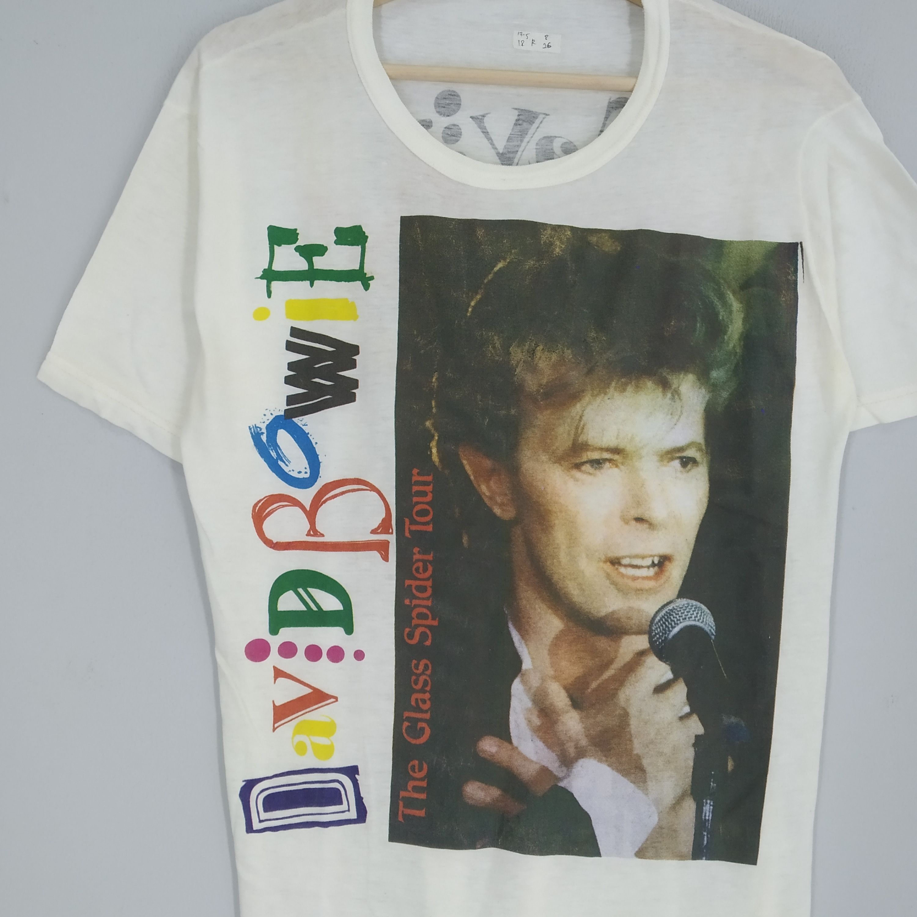 Band Tees Vintage OG 1980s David Bowie Europe Tour 87 Rock Shirt Size US M / EU 48-50 / 2 - 3 Thumbnail