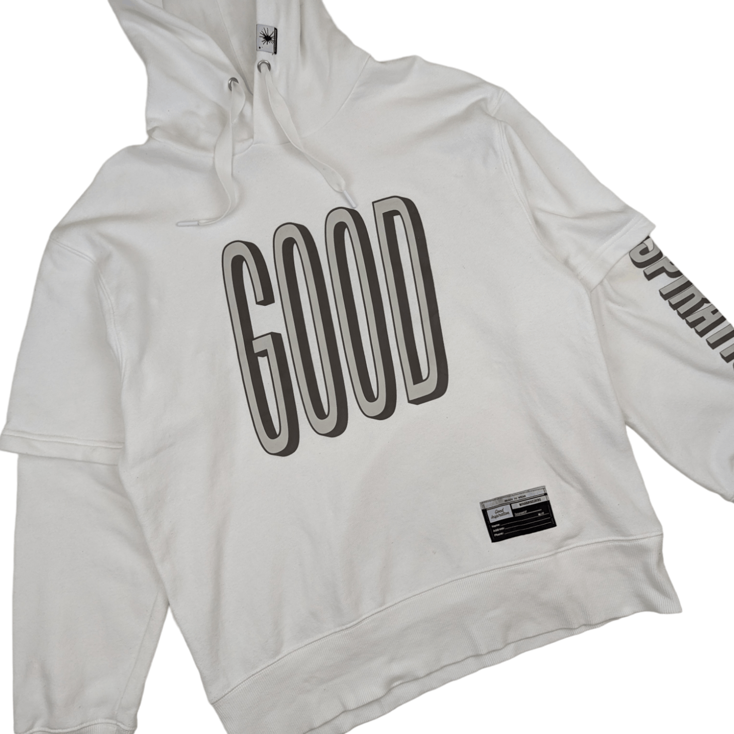GU × Japanese Brand × Maison MIHARA YASUHIRO Japan MIHARAYUSHIRO Good Inspiration Spell Out Hoodie Jumper Size US M / EU 48-50 / 2 - 2 Thumbnail