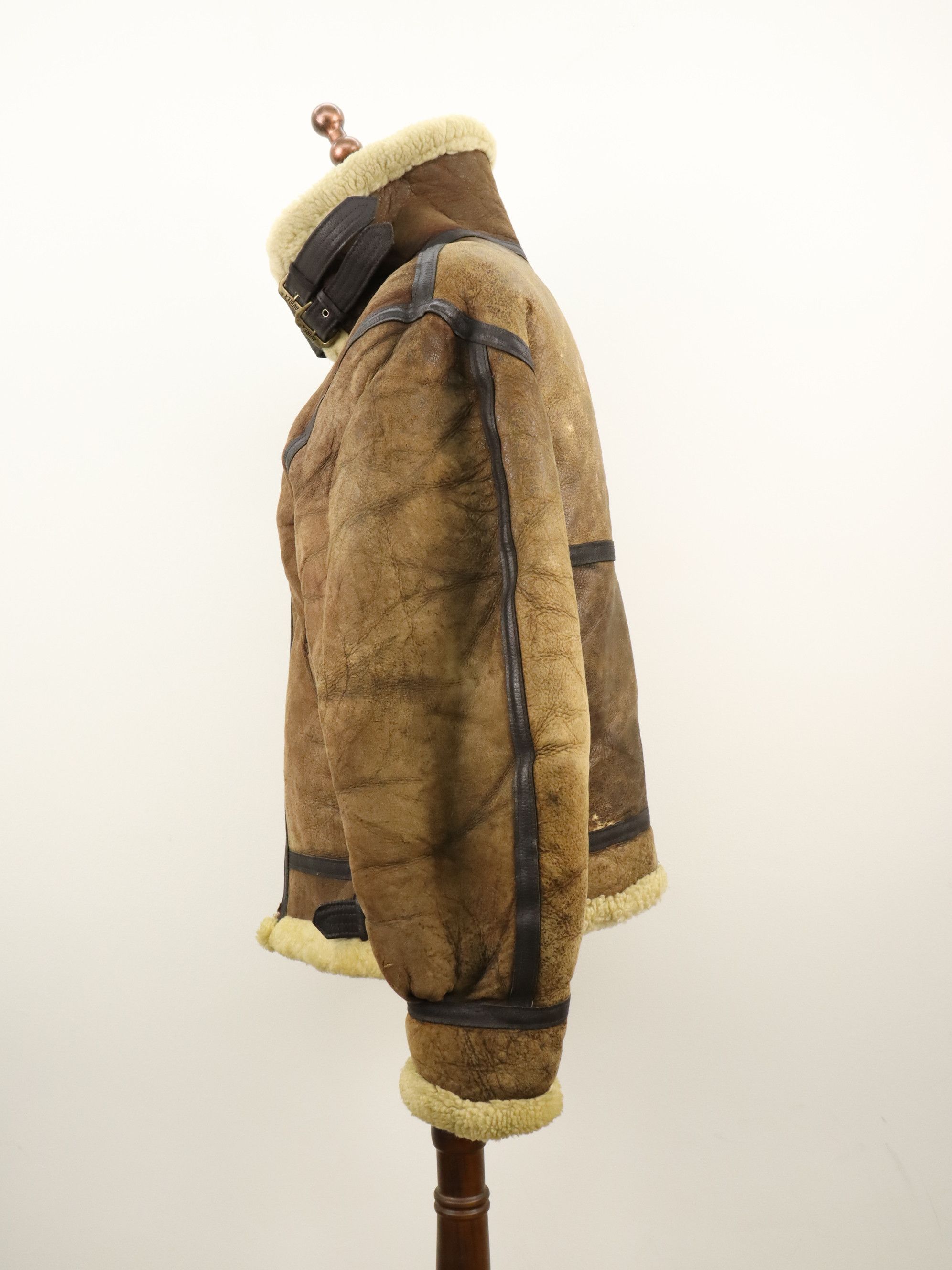 Avirex × Vintage Vtg Avirex B-3 USAAF Shearling Leather Flight Bomber Jacket Size US M / EU 48-50 / 2 - 9 Thumbnail