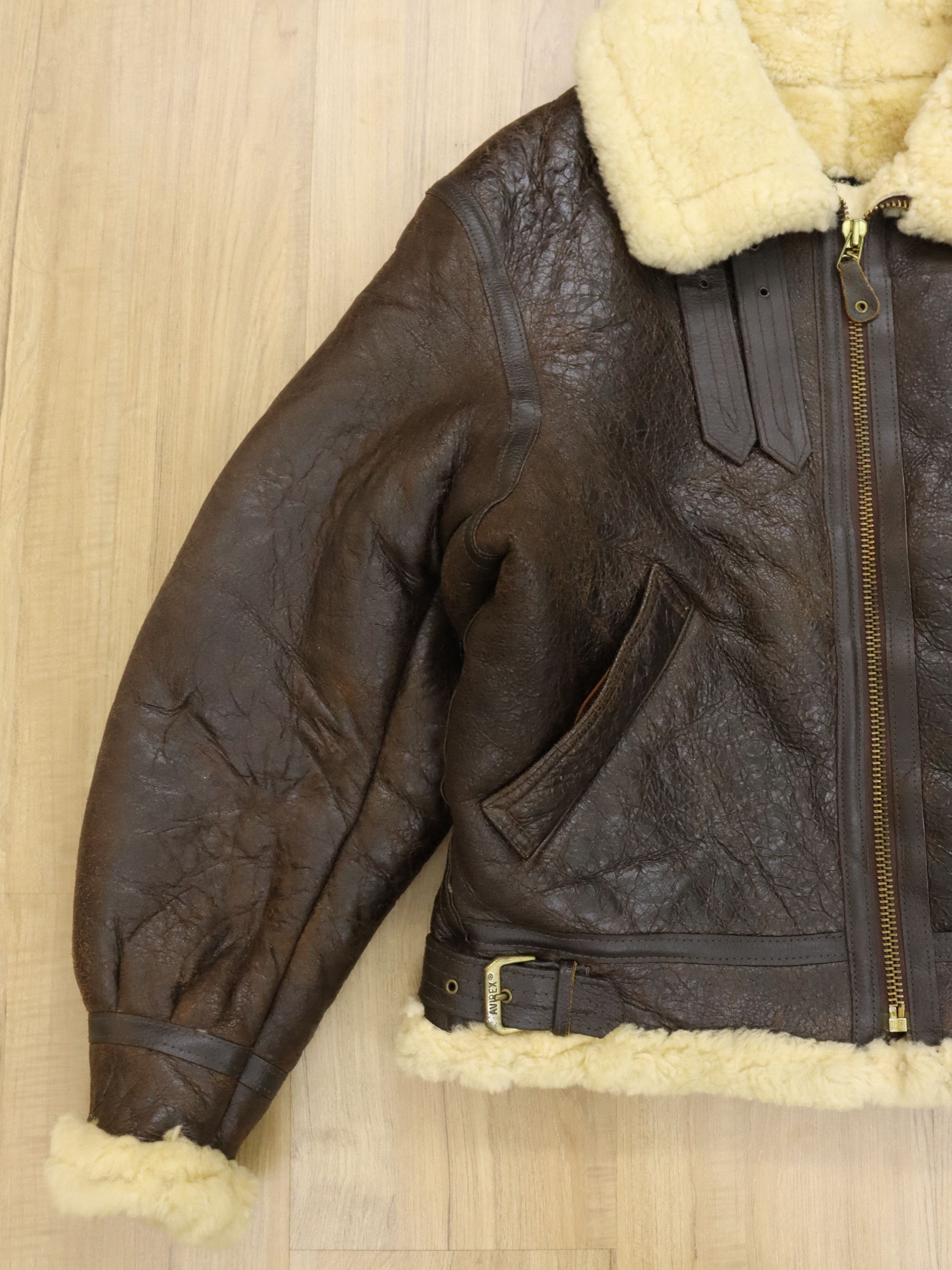 Avirex Vtg. Avirex Type B-3 Leather Sheepskin Flight Bomber Jacket Size US M / EU 48-50 / 2 - 14 Thumbnail