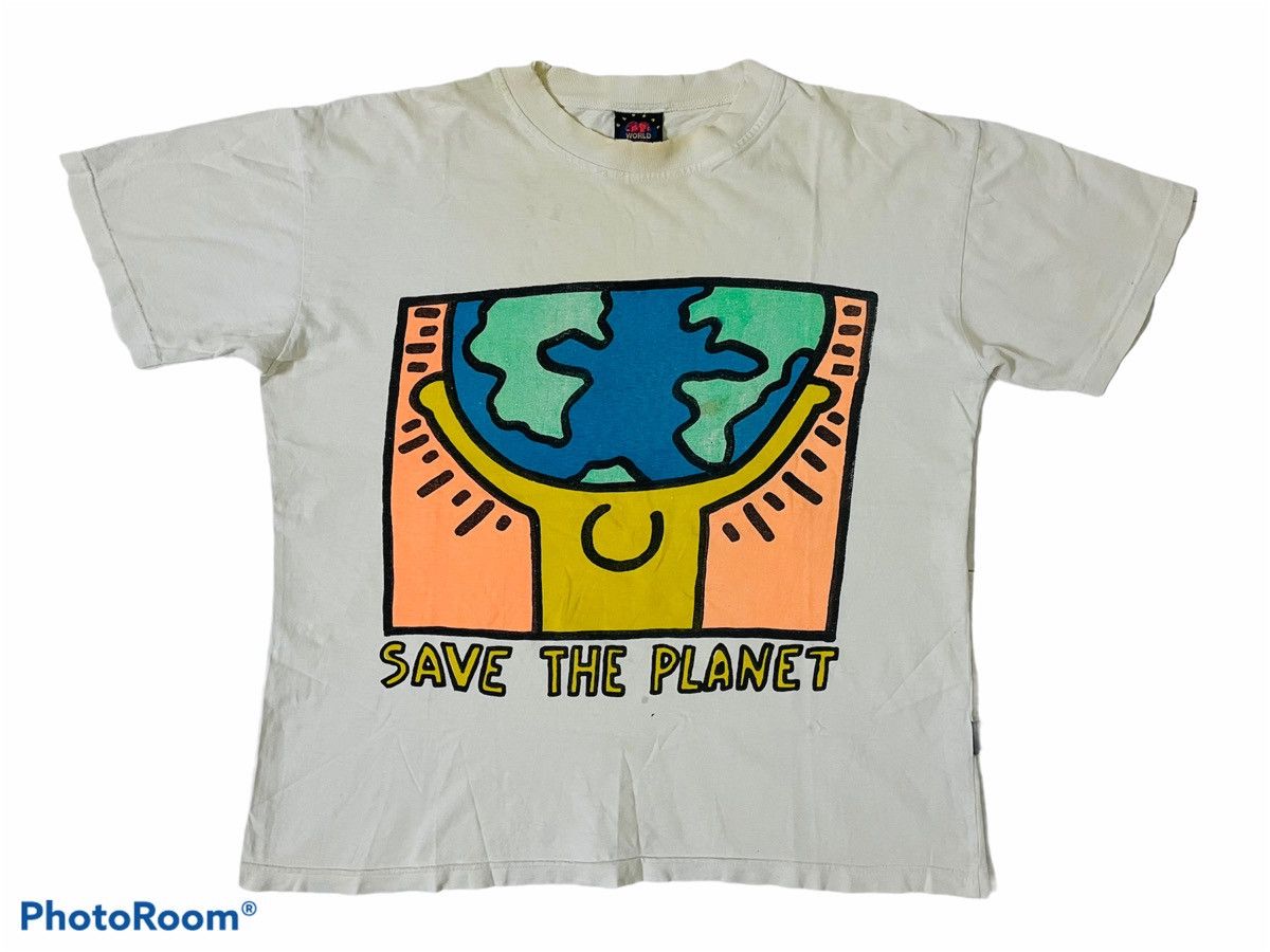 Japanese Brand 🔥LAST DROP🔥Vintage Pop Art Save The Planet Keith Haring Size US XL / EU 56 / 4 - 1 Thumbnail