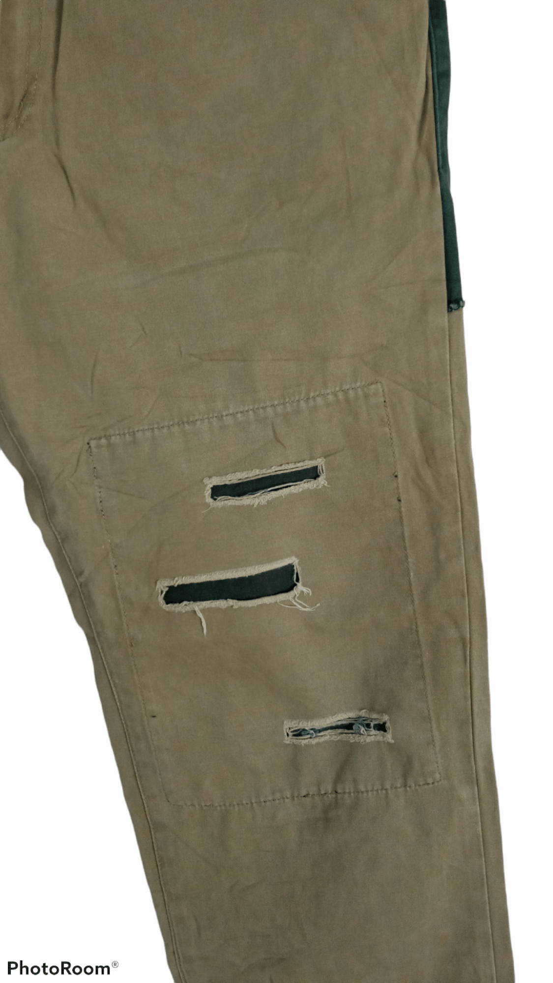 Japanese Brand × Vintage 🔥🔥Burks Bull Hybrid Patchwork Distressed Pants Size US 33 - 11 Thumbnail